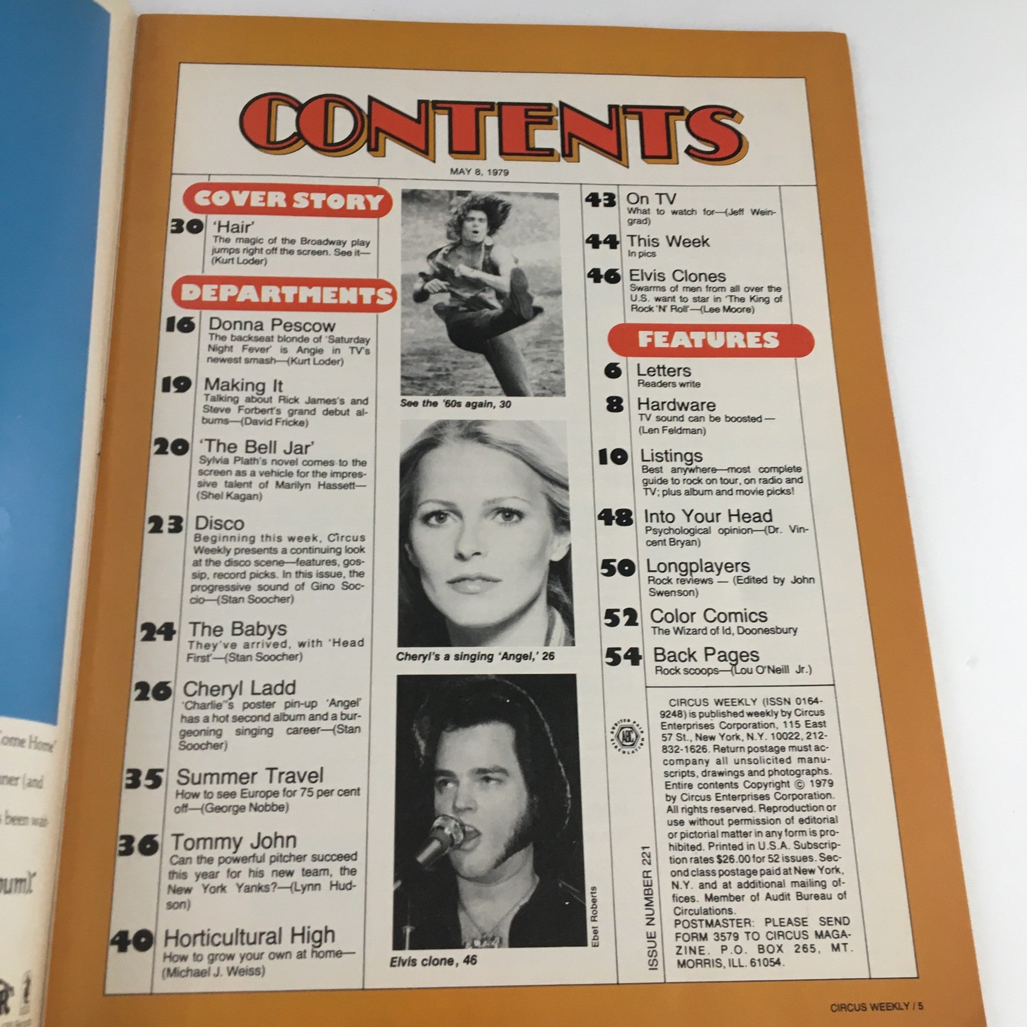 Circus Magazine May 8 1979 Cheryl Ladd, Donnie Dacus & Elvis Presley No Label