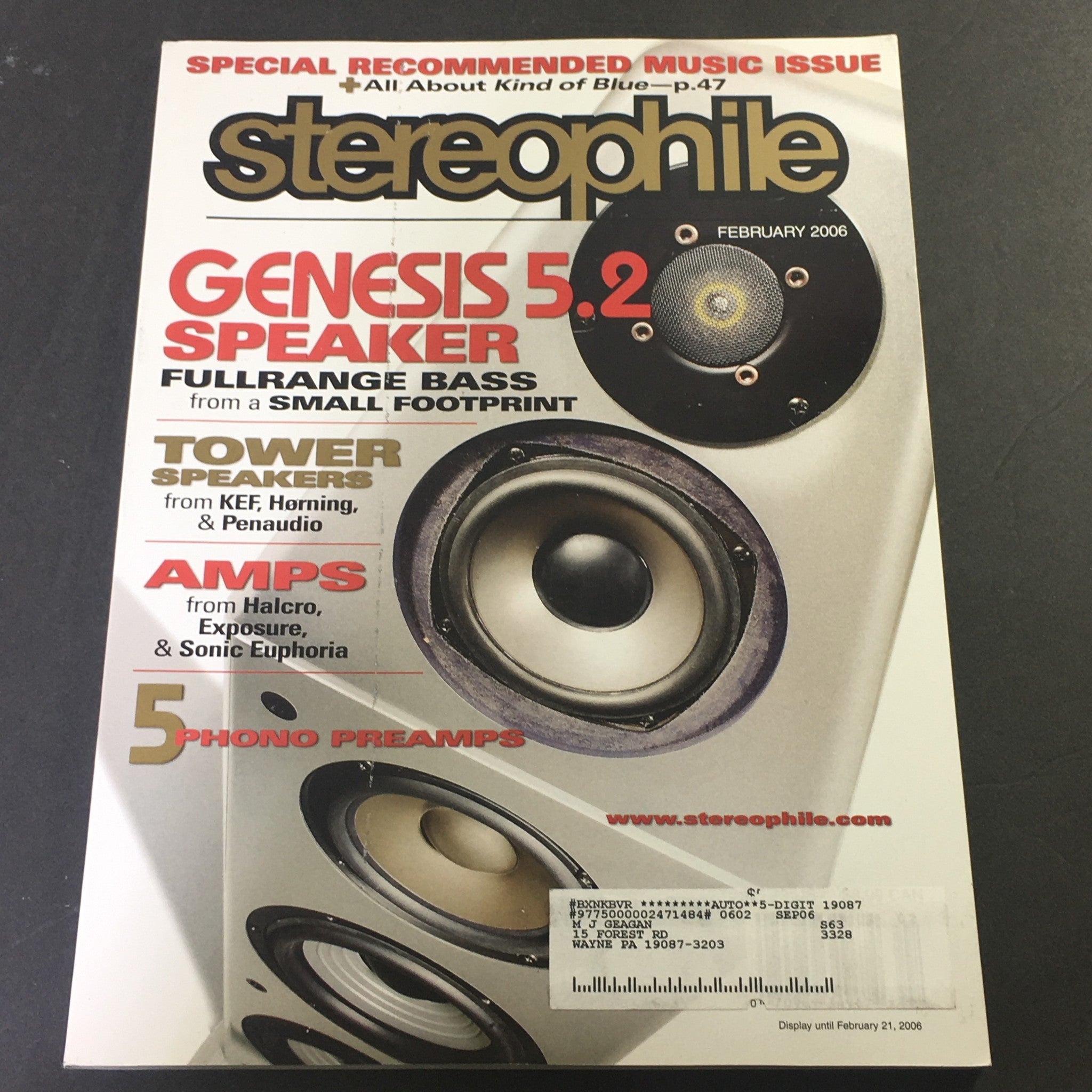 Stereophile Magazine February 2006 - Genesis 5.2 Speaker / Sonic Euphoria AMP