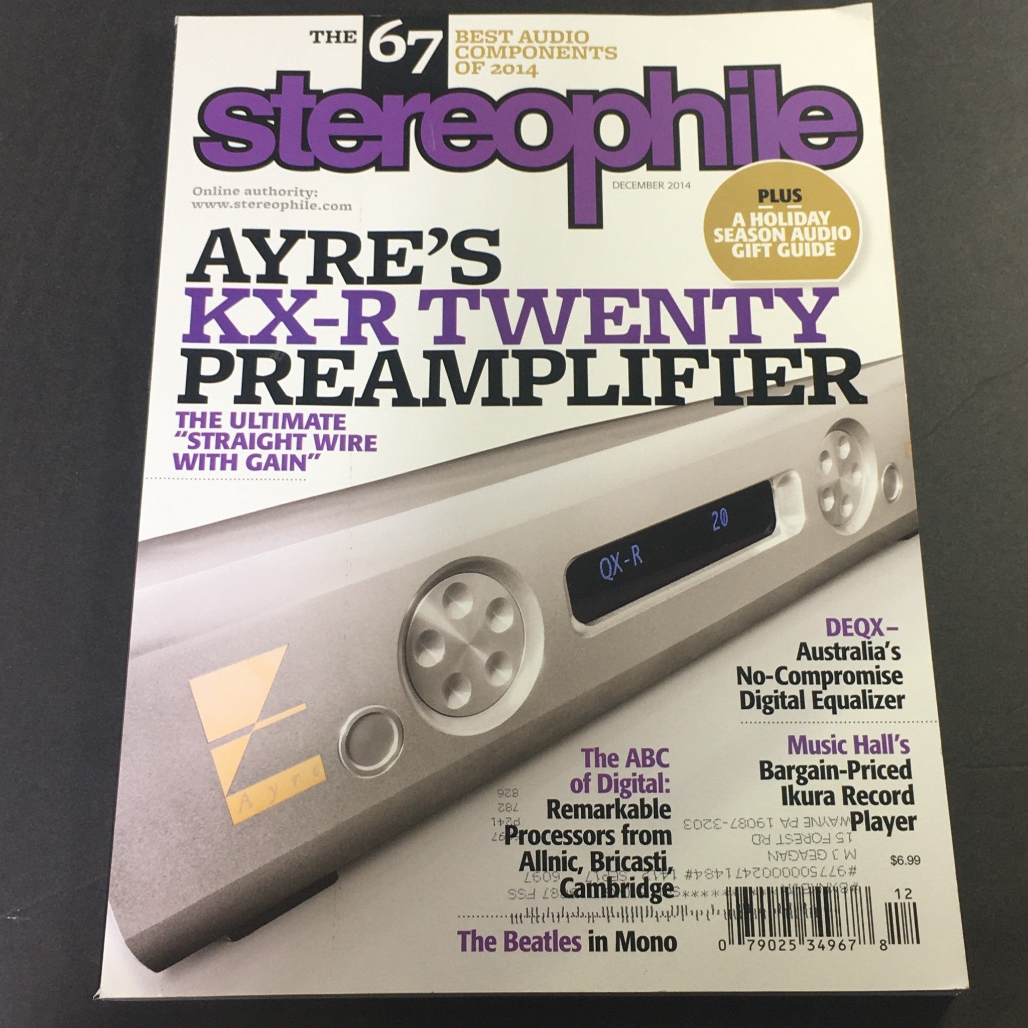 Stereophile Magazine December 2014 - Ayre KX-R Twenty PREAMP / DEQX Equalizer