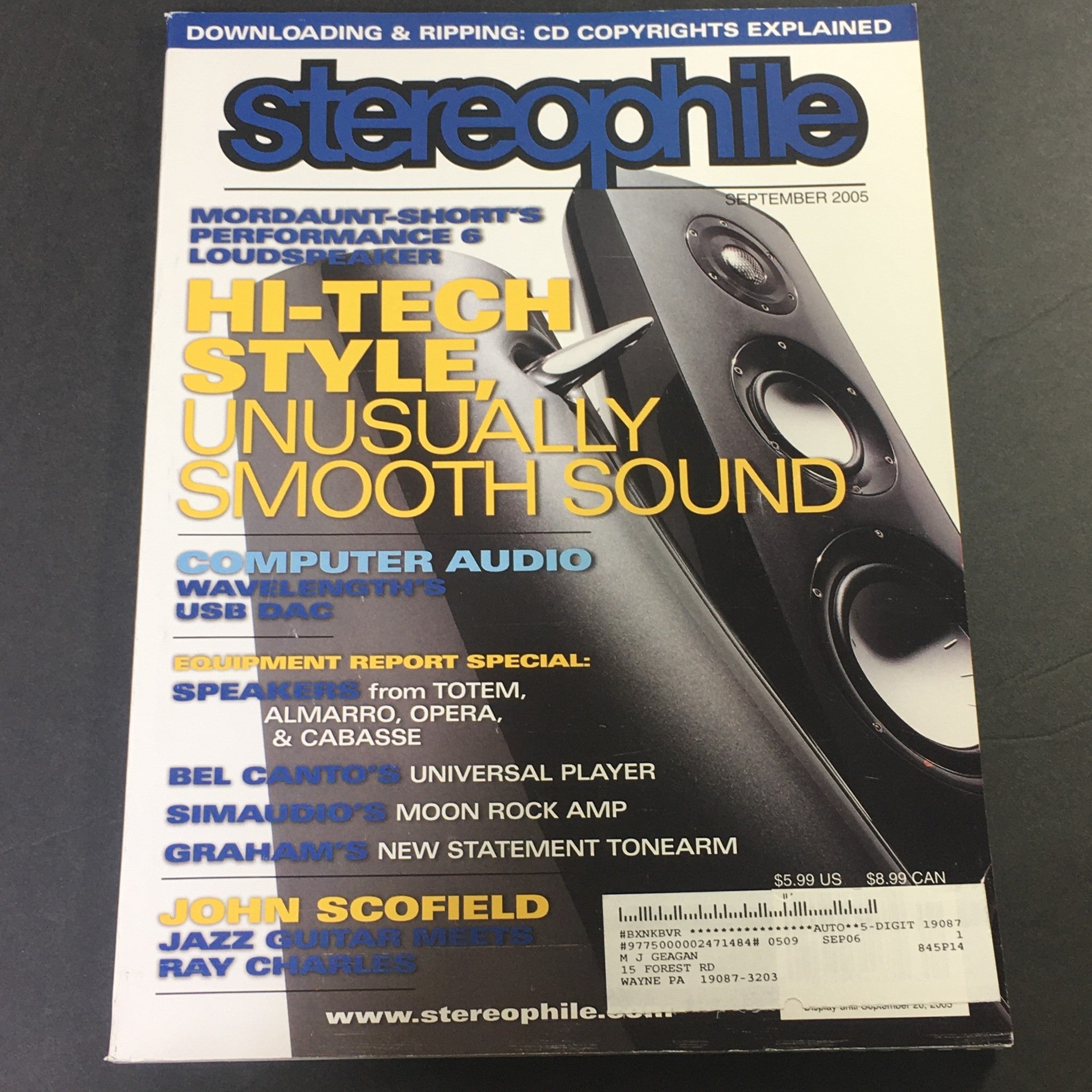 Stereophile Magazine September 2005 - John Scofield Jazz Guitar Meet Ray Charles