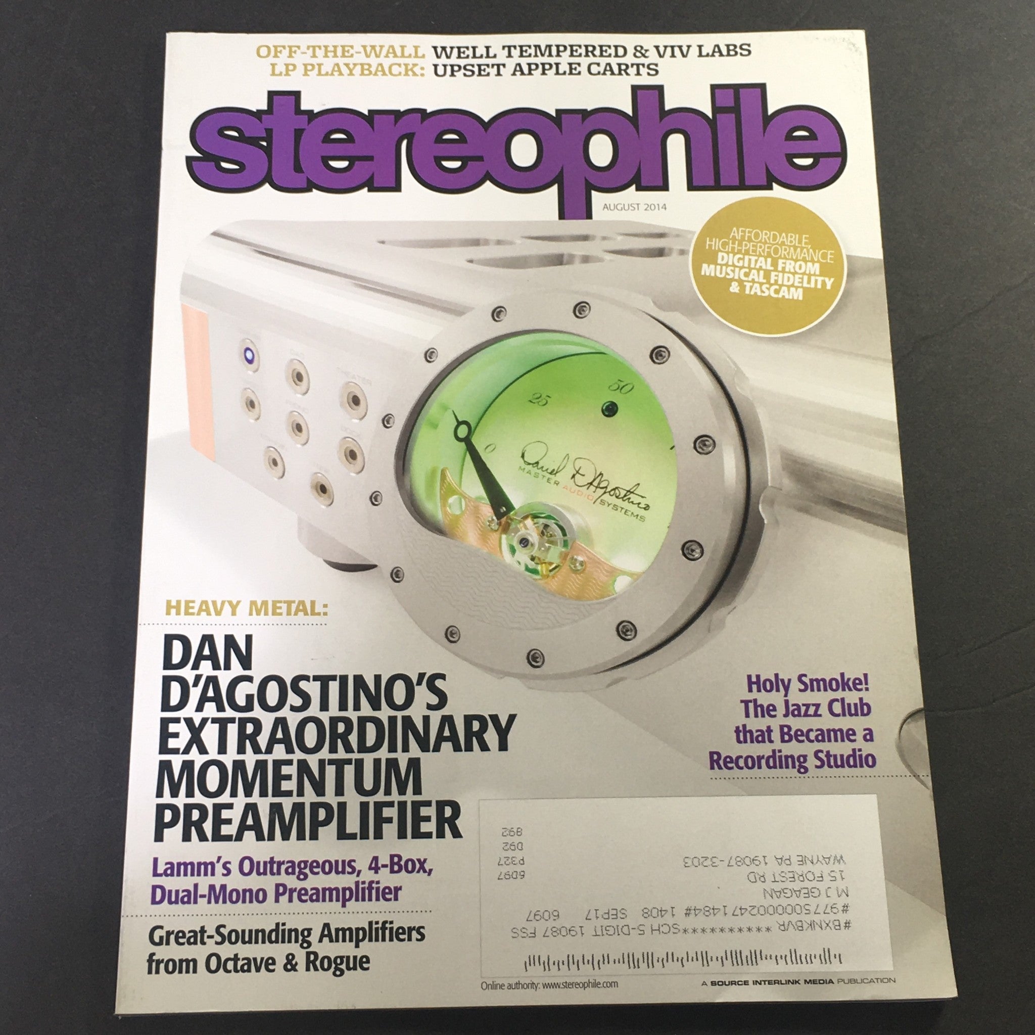 Stereophile Magazine August 2014 - Dan D'Agostino PREAMP / Lamm Dual-Mono PREAMP