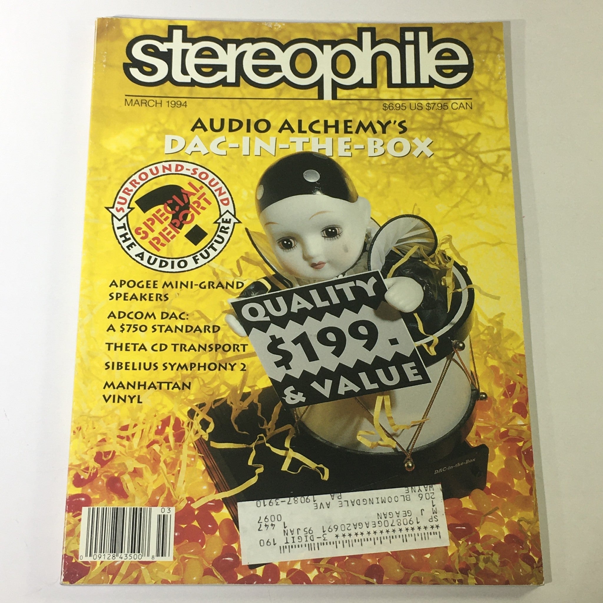 Stereophile Magazine March 1994 - Audio Alchemy Dac-In-The-Box / Apogee Speakers