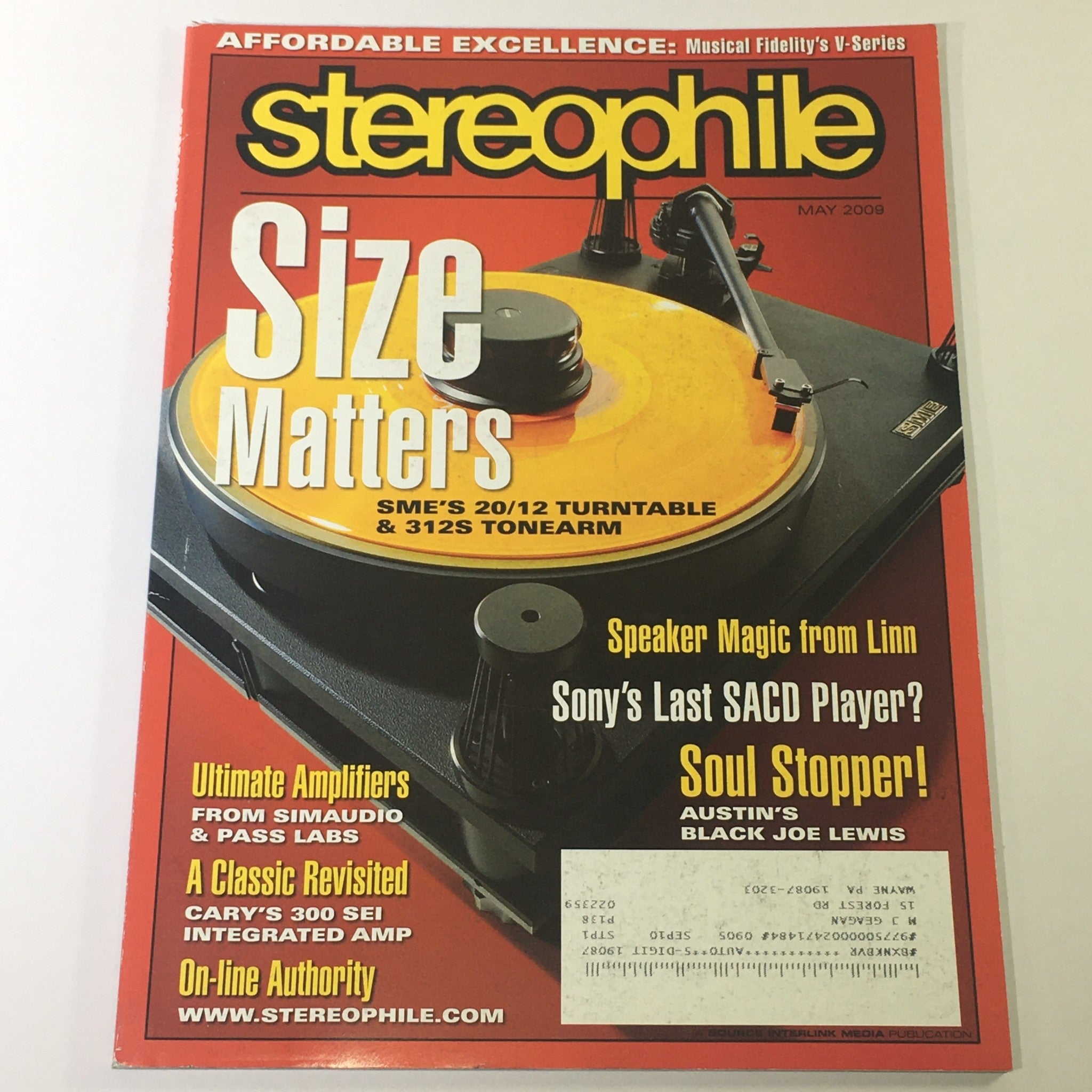 Stereophile Magazine May 2009 - SME 20/12 Turntable & 31S Tonearm / Linn Speaker