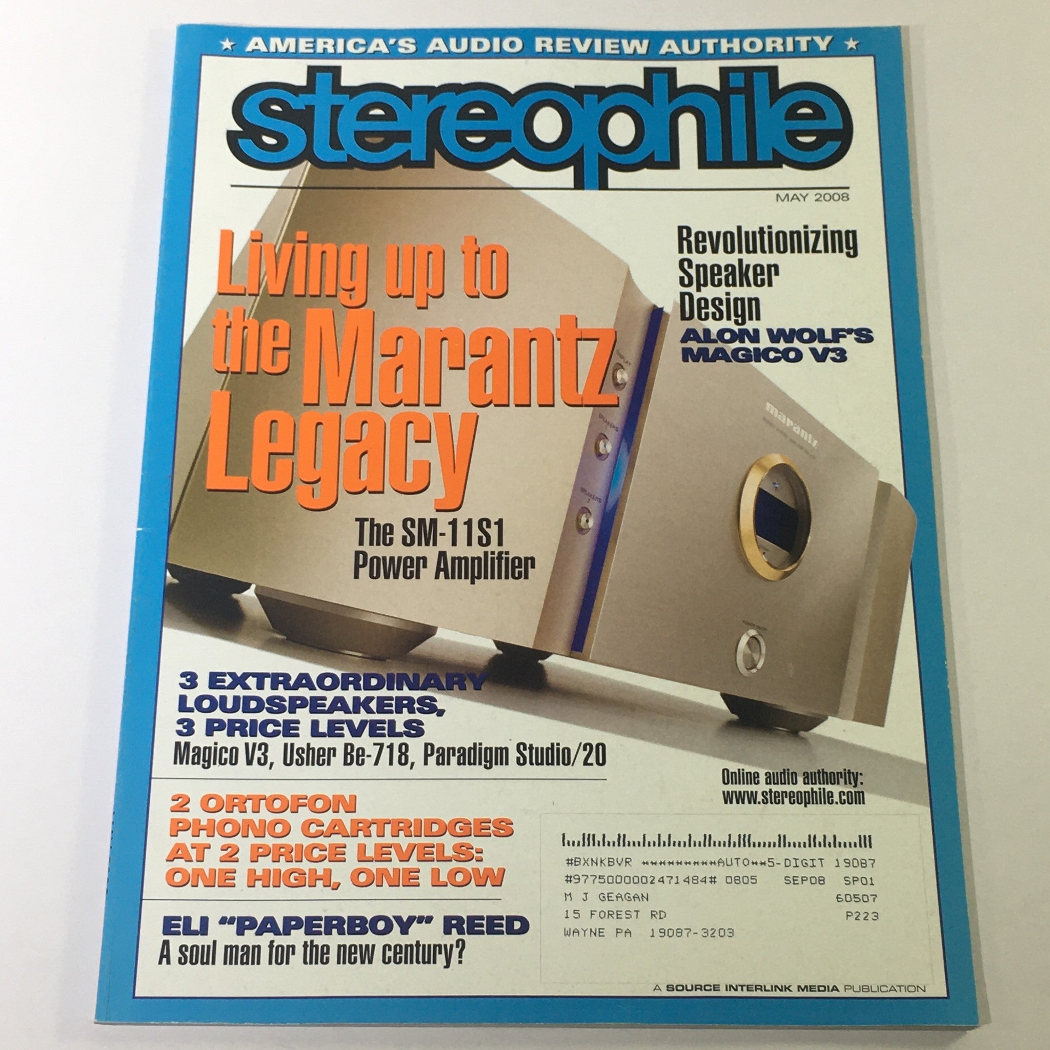 Stereophile Magazine May 2008 - Alon Wolf Magico V3 Speaker / SM-11S1 Amplifier