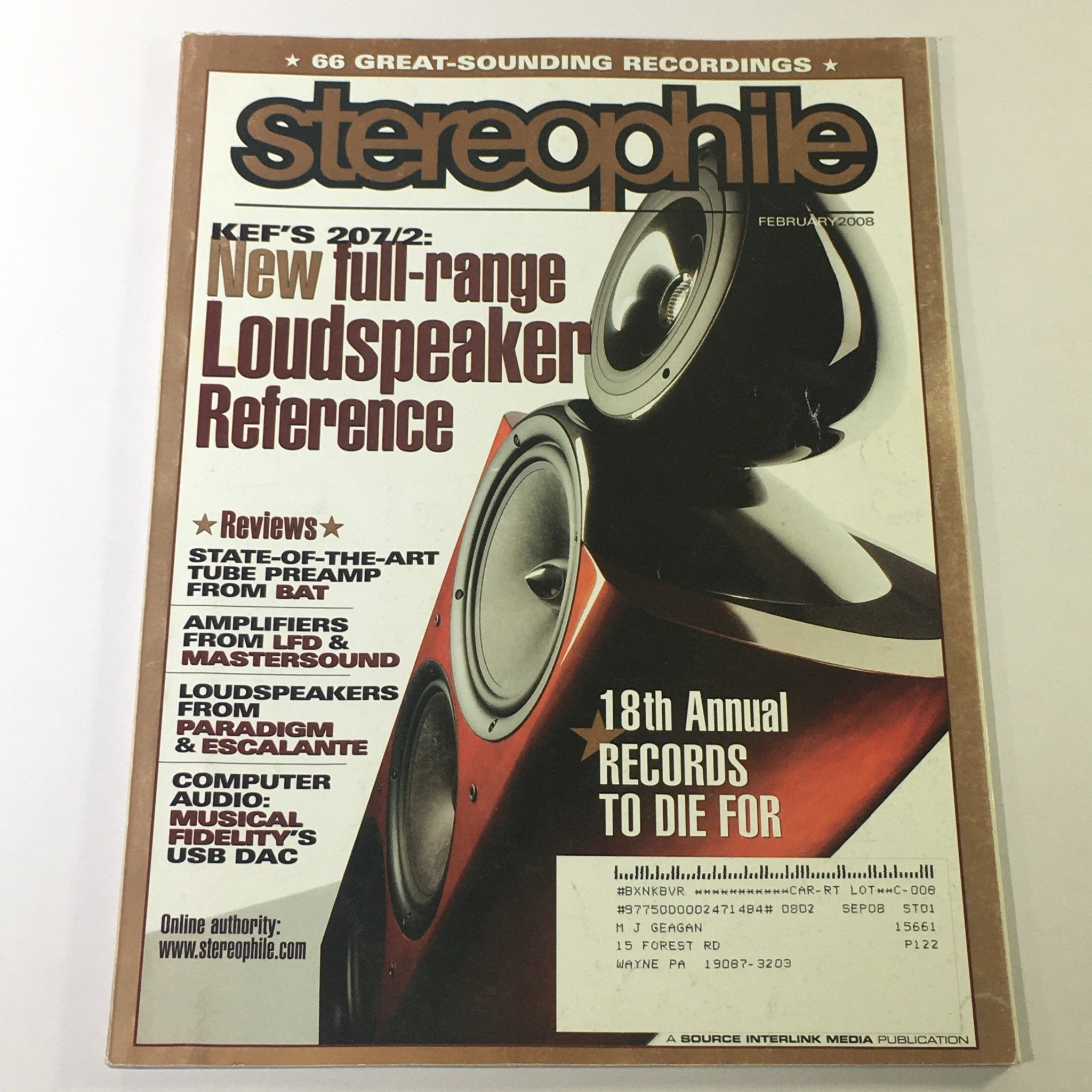 Stereophile Magazine February 2008 - KEF 207/2 Speaker / LFD & Mastersound AMP