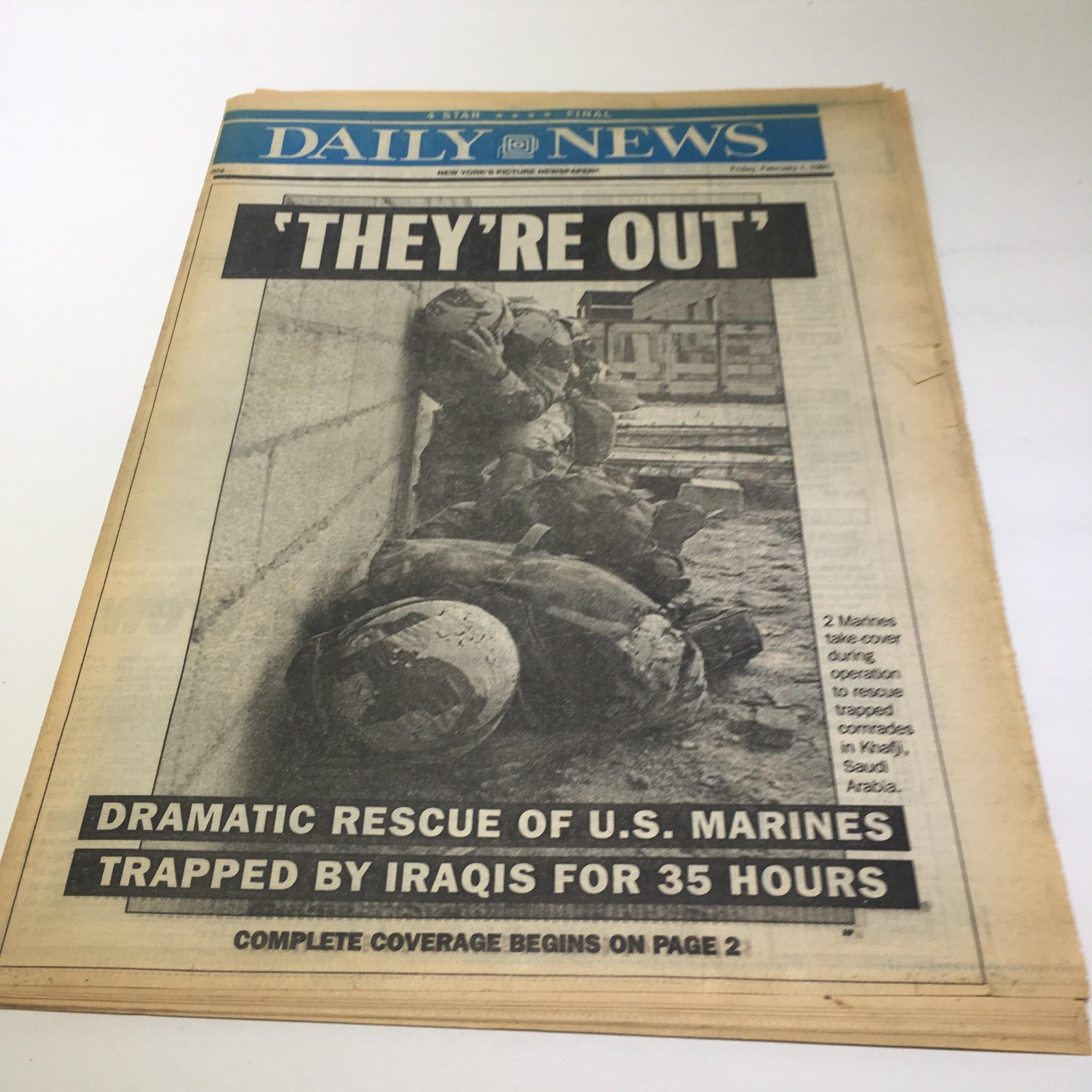 NY Daily News:2/1/91, Dramatic Rescue of U.S Marines Trapped by Iraqis for 35Hrs