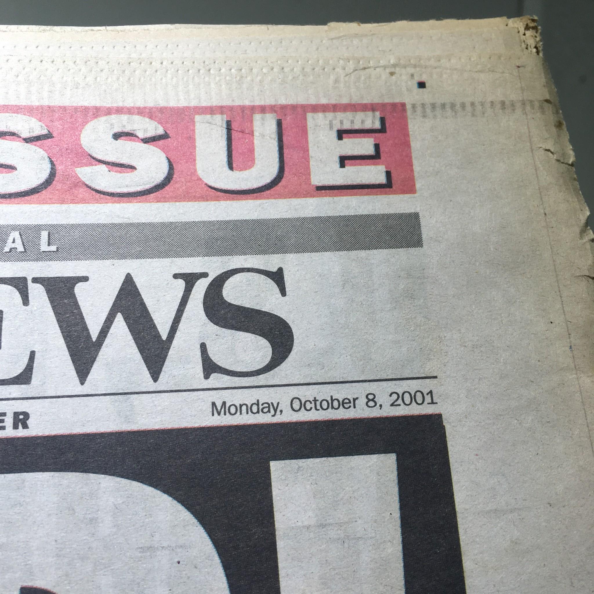 NY Daily News:10/8/2001, U.S Brits Bomb Afghan Targets, Bush Vows