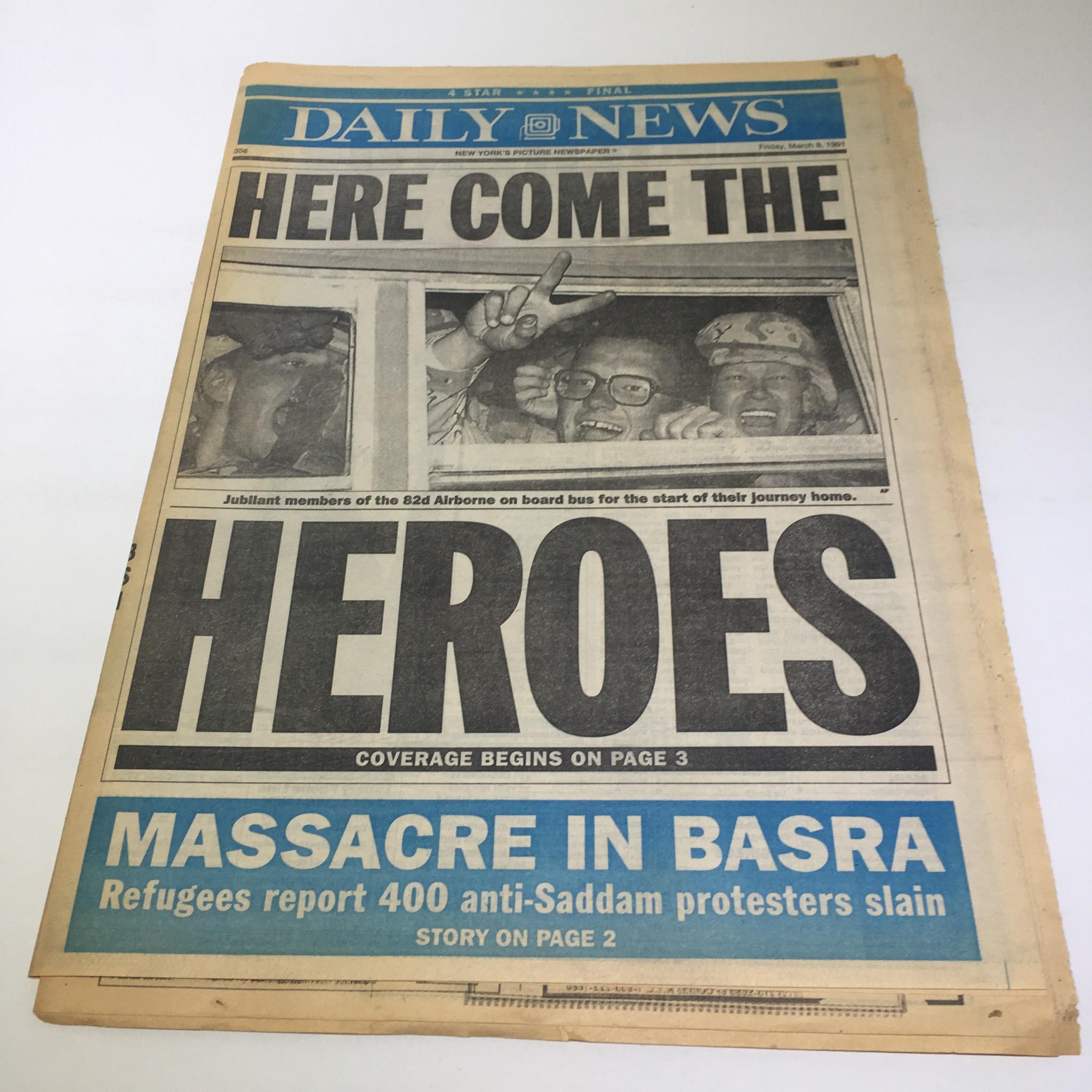 New York Daily News:03/8/91, Here Comes The Heroes