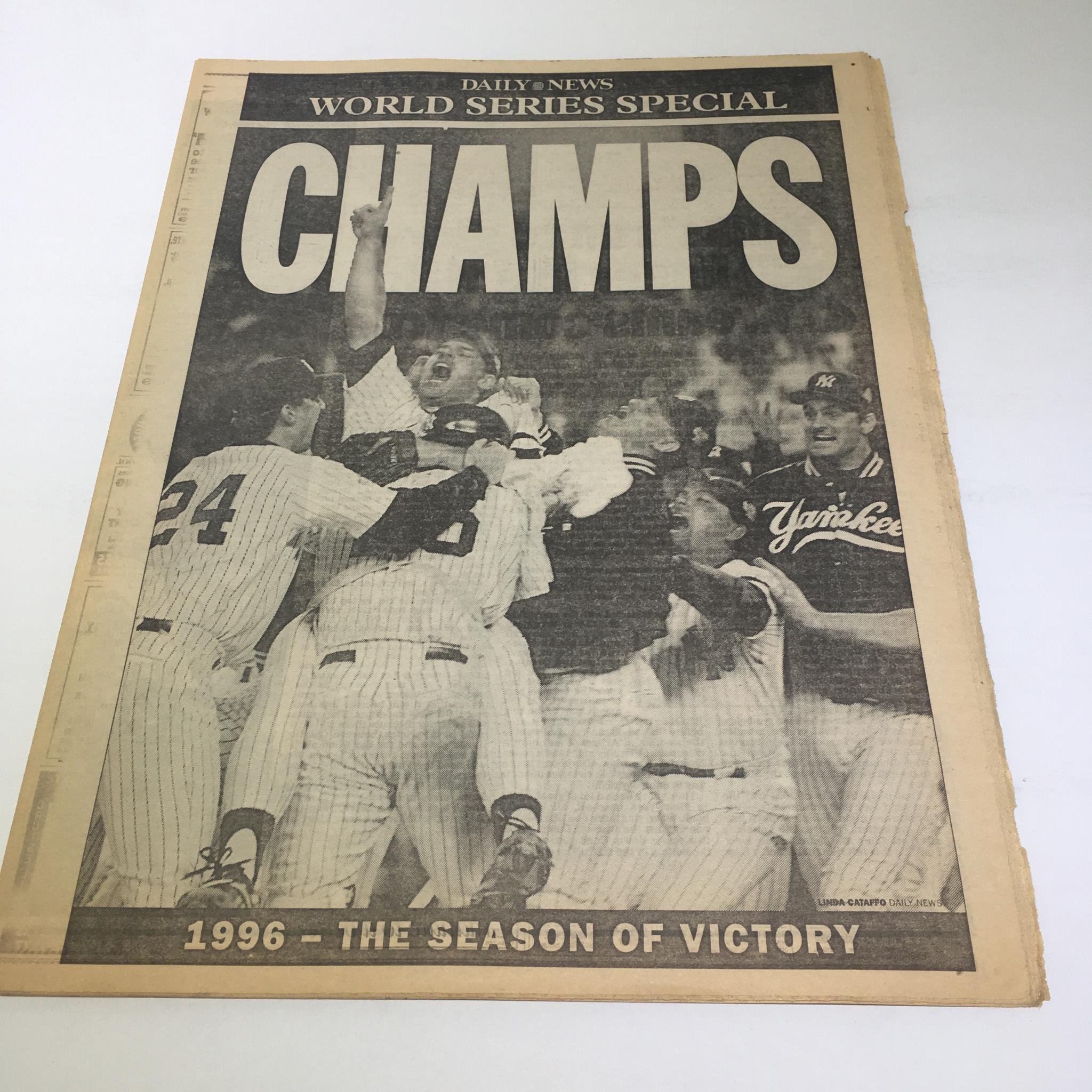 World Series Champs NEW York Yankees October 28 1996 Newspaper Daily News