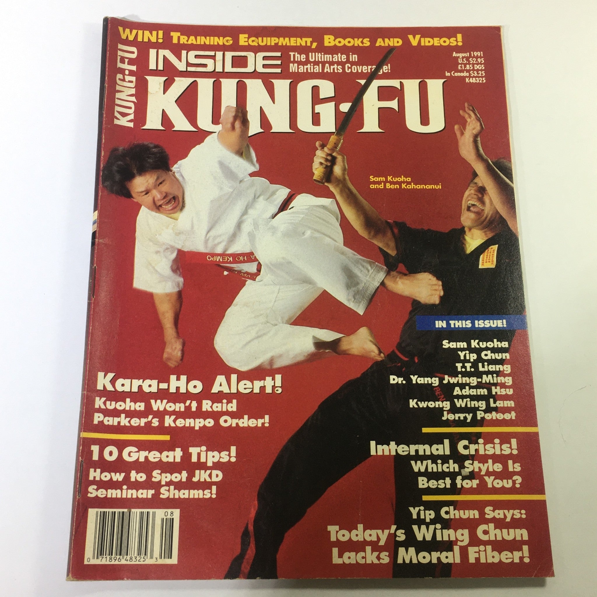 Inside Kung Fu Magazine August 1991 - Sam Kuoha & Ben Kahananui / Yip Chun