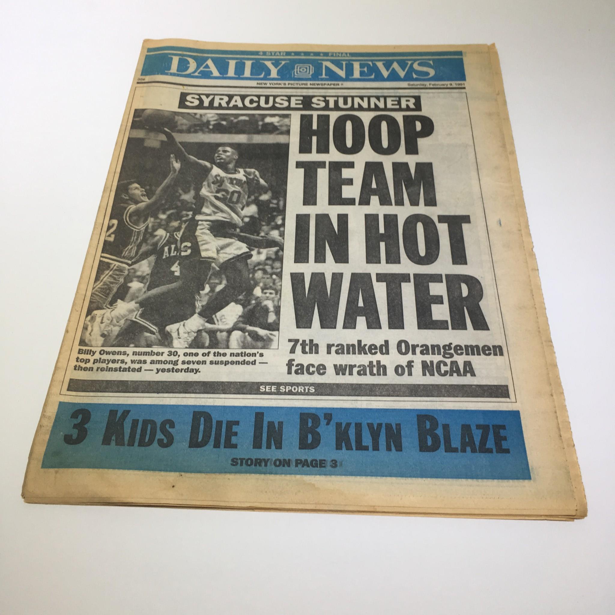 New York Daily News:Feb 9 1991, Billy Owens #30 One of Top Players of the Nation