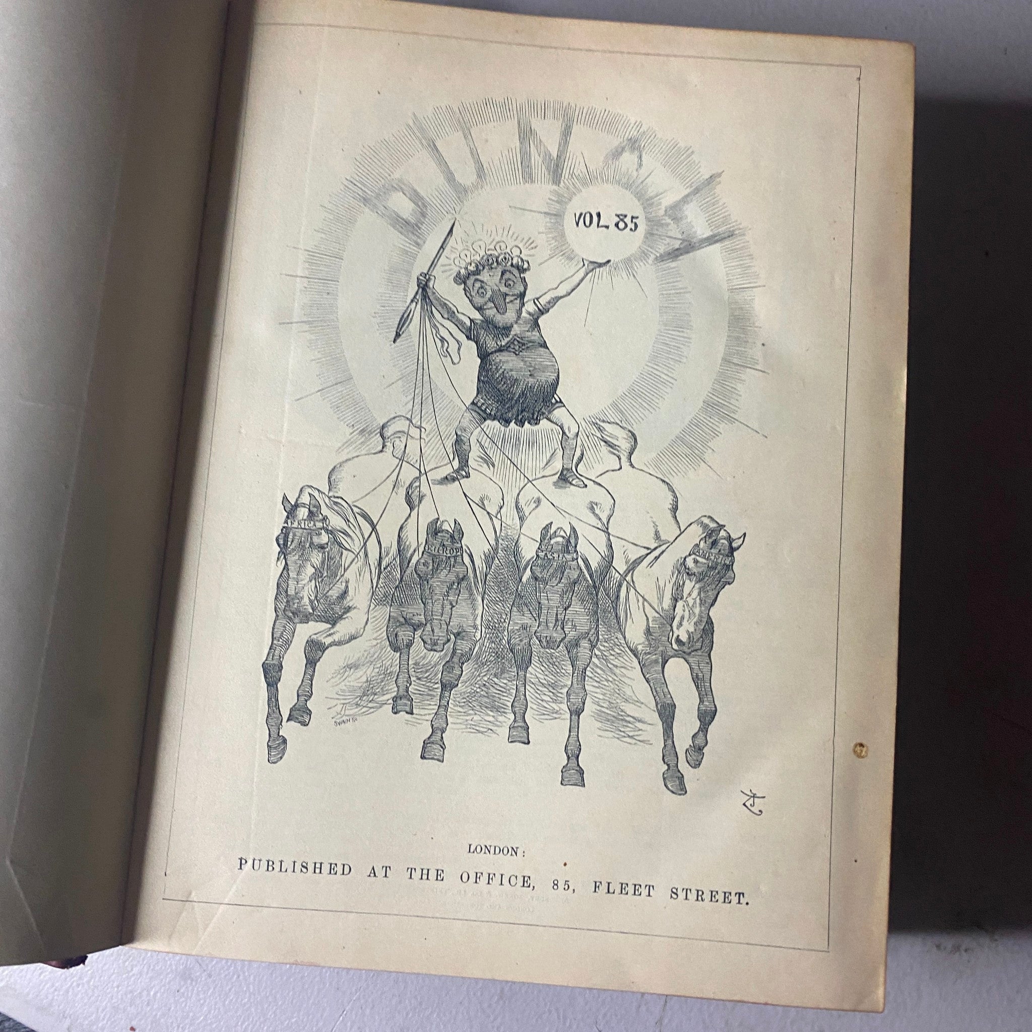 VTG 1883 - 1885 Complete January - December Bound Punch Magazine Volumes 85 - 88