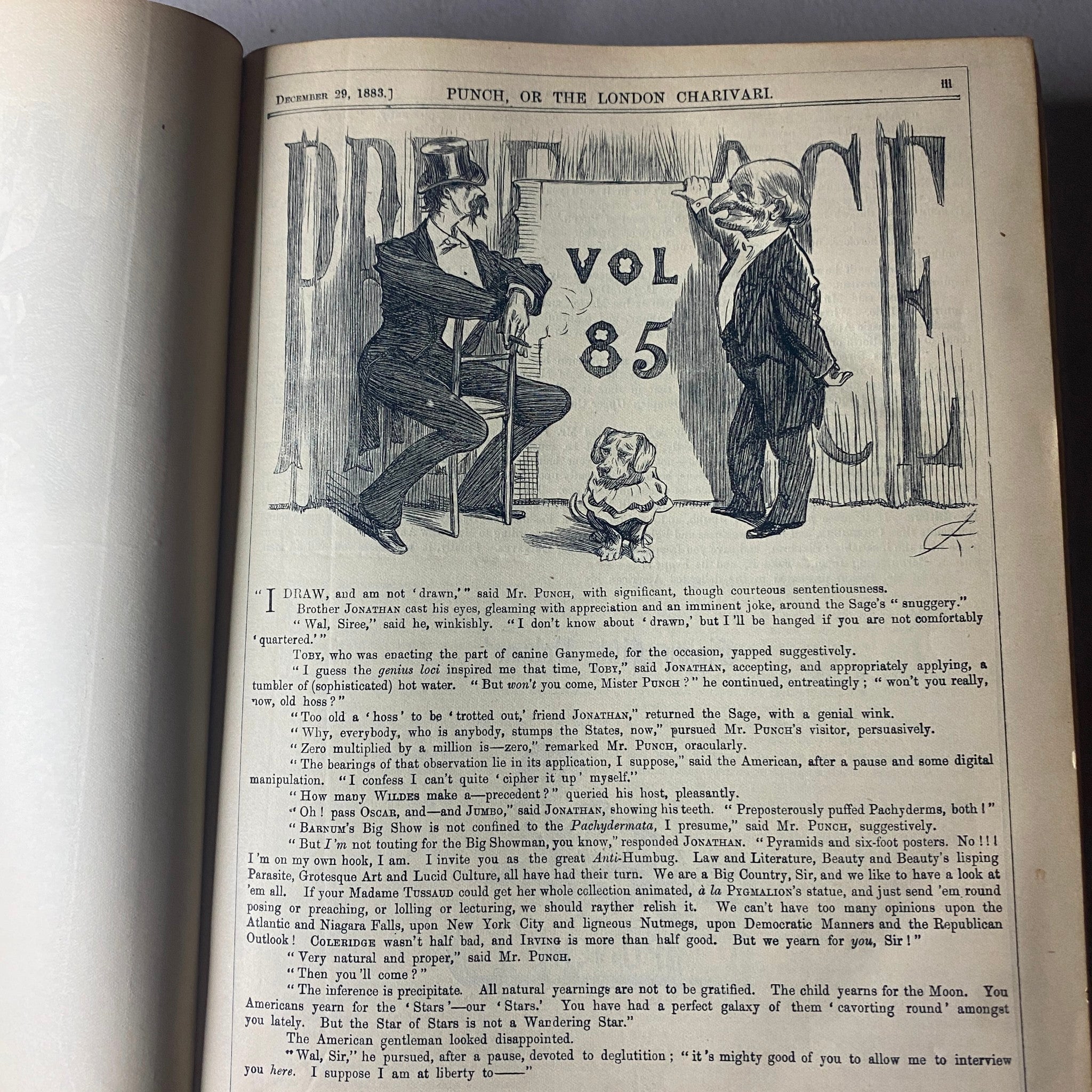 VTG 1883 - 1885 Complete January - December Bound Punch Magazine Volumes 85 - 88