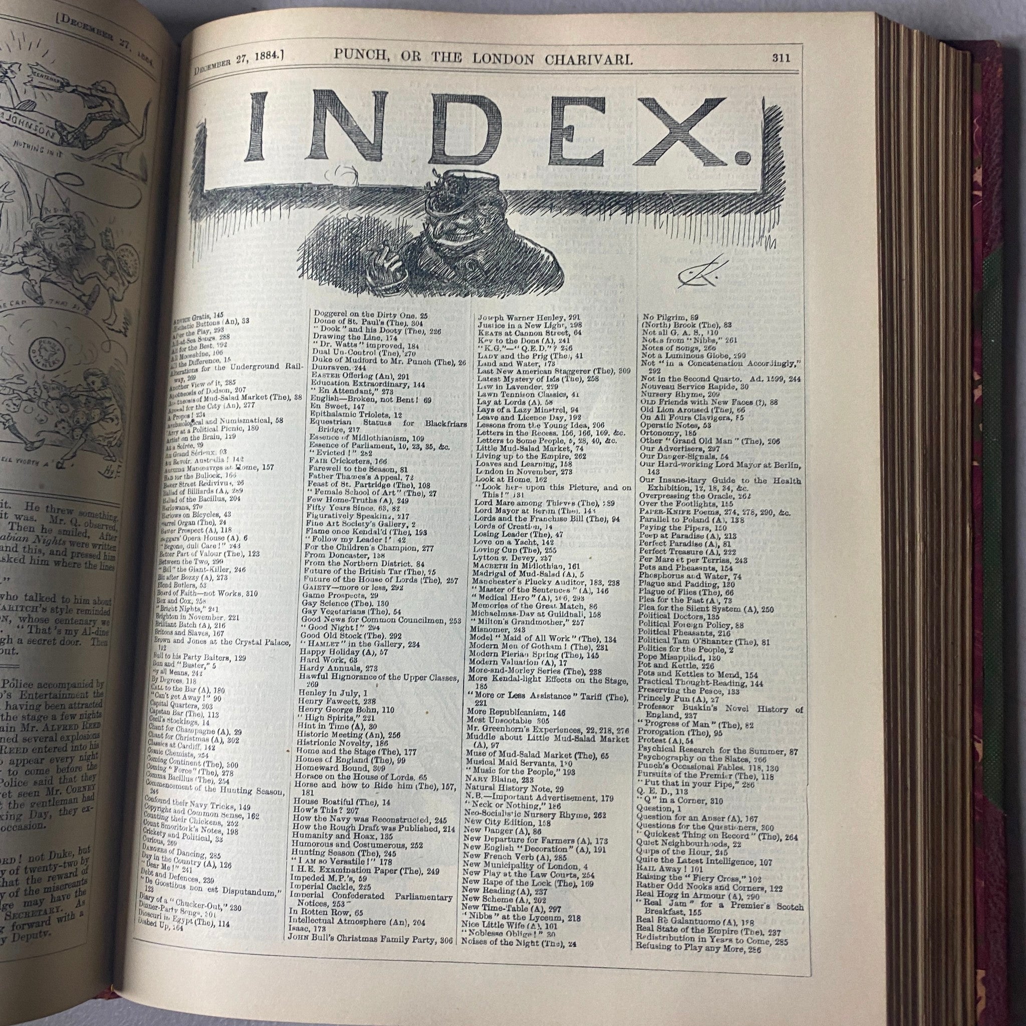 VTG 1883 - 1885 Complete January - December Bound Punch Magazine Volumes 85 - 88