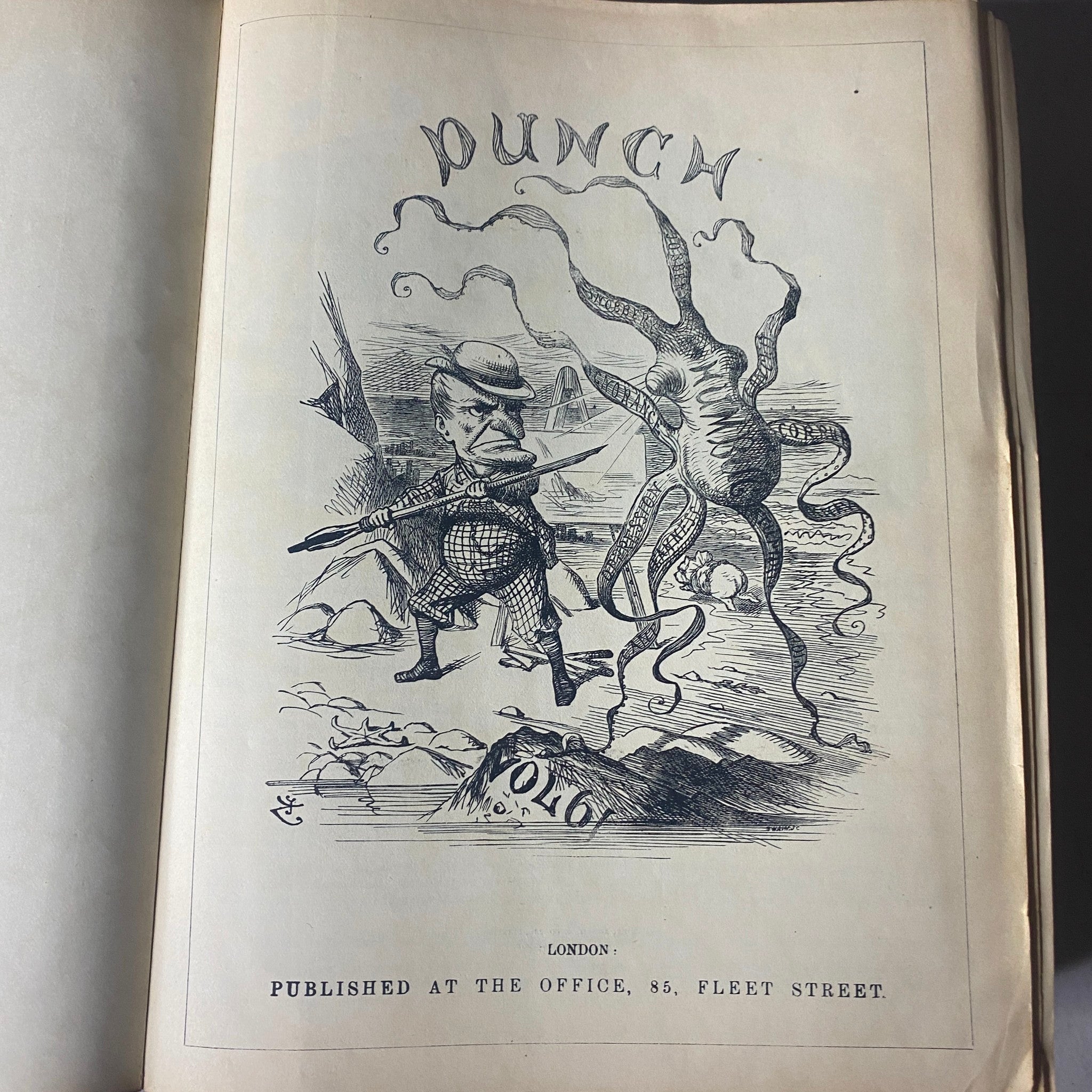 VTG 1871 - 1873 Complete Bound Punch Magazine Volumes 61 - 64