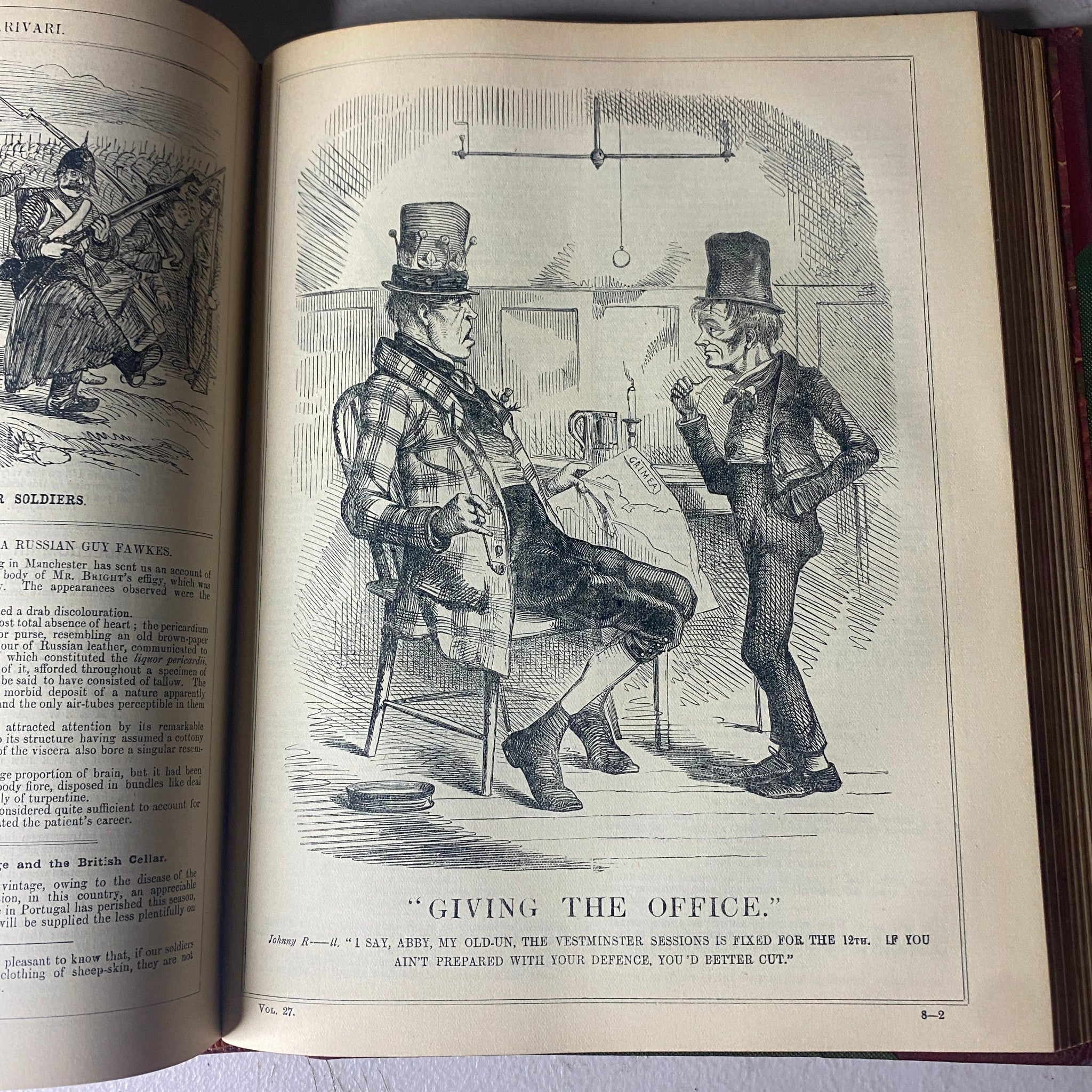 VTG 1853 Complete January - December Bound Punch Magazine Volume XXV