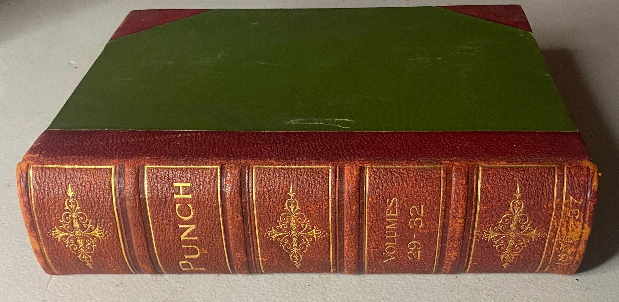 VTG 1855 - 1857 Complete January - December Bound Punch Magazine Volumes 29 - 32