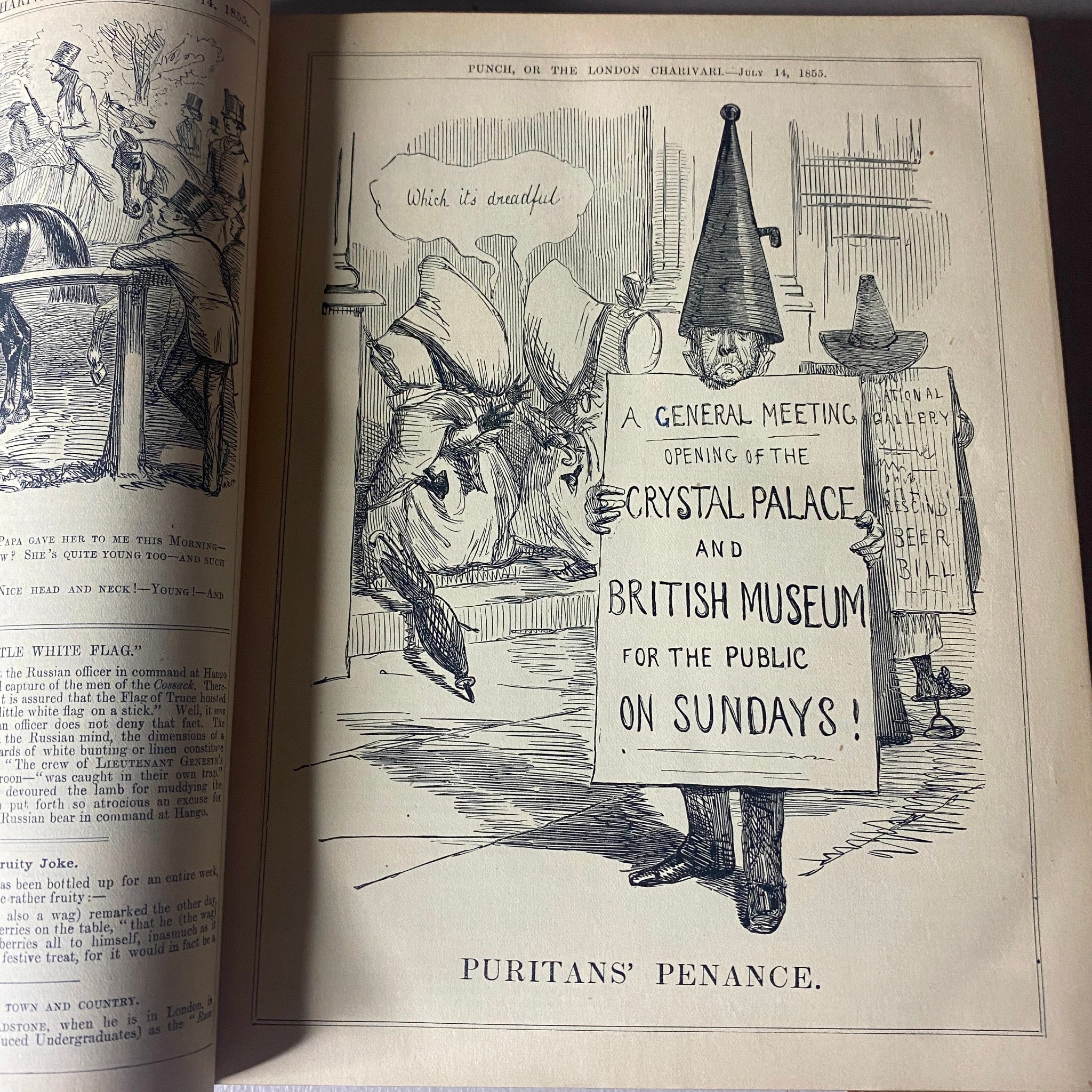 VTG 1855 - 1857 Complete January - December Bound Punch Magazine Volumes 29 - 32