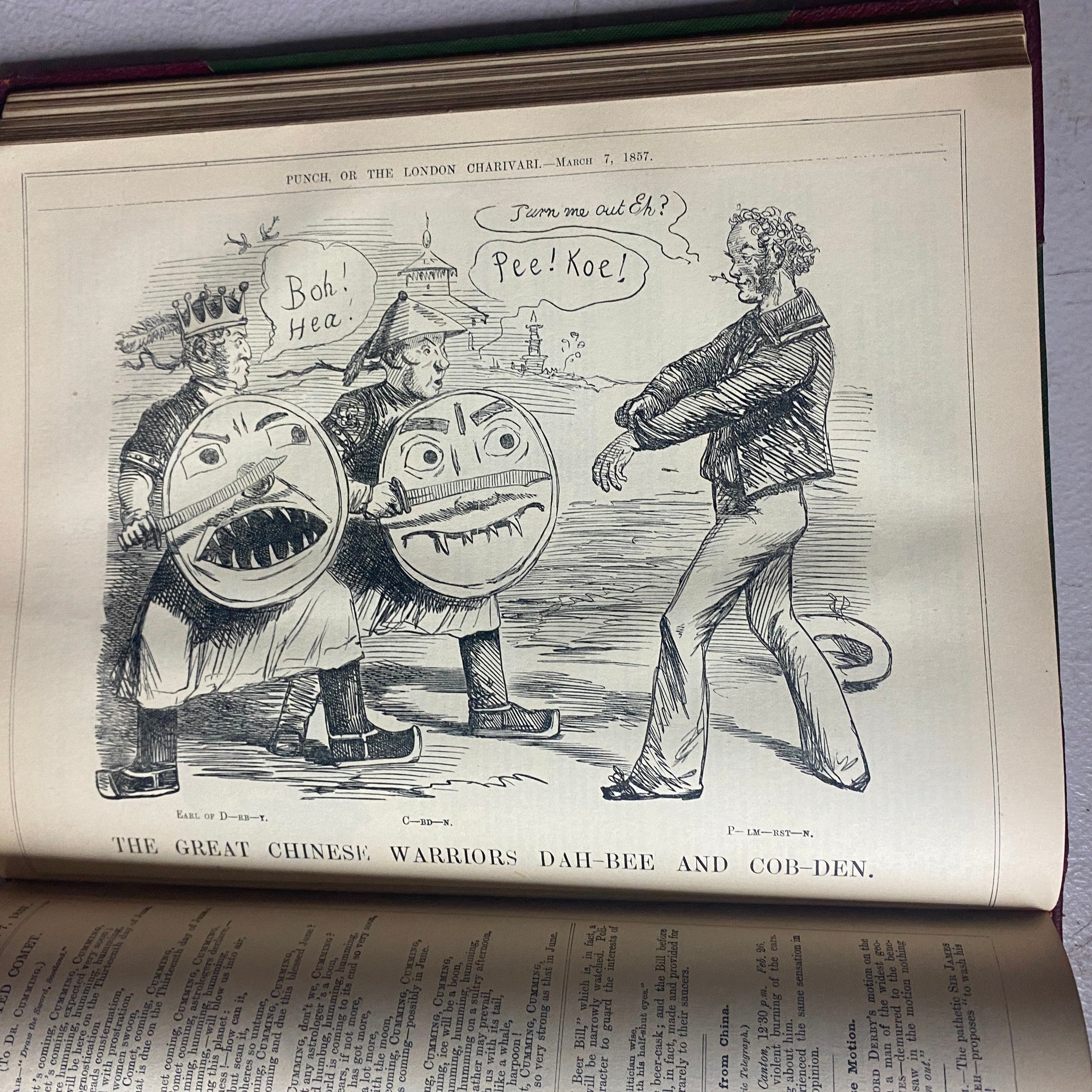 VTG 1855 - 1857 Complete January - December Bound Punch Magazine Volumes 29 - 32