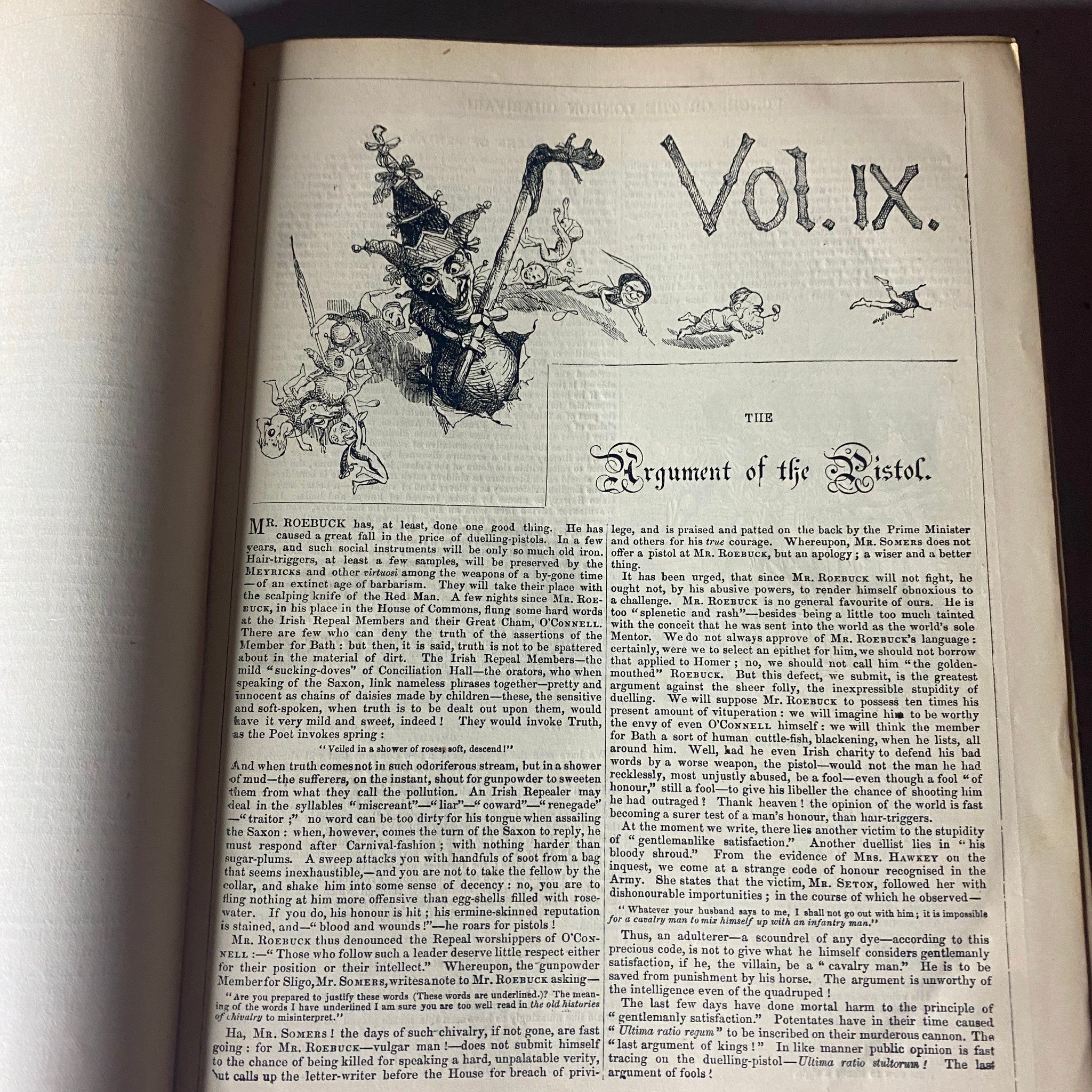 VTG 1845 - 1847 Complete January - December Bound Punch Magazine Volumes 9 - 12