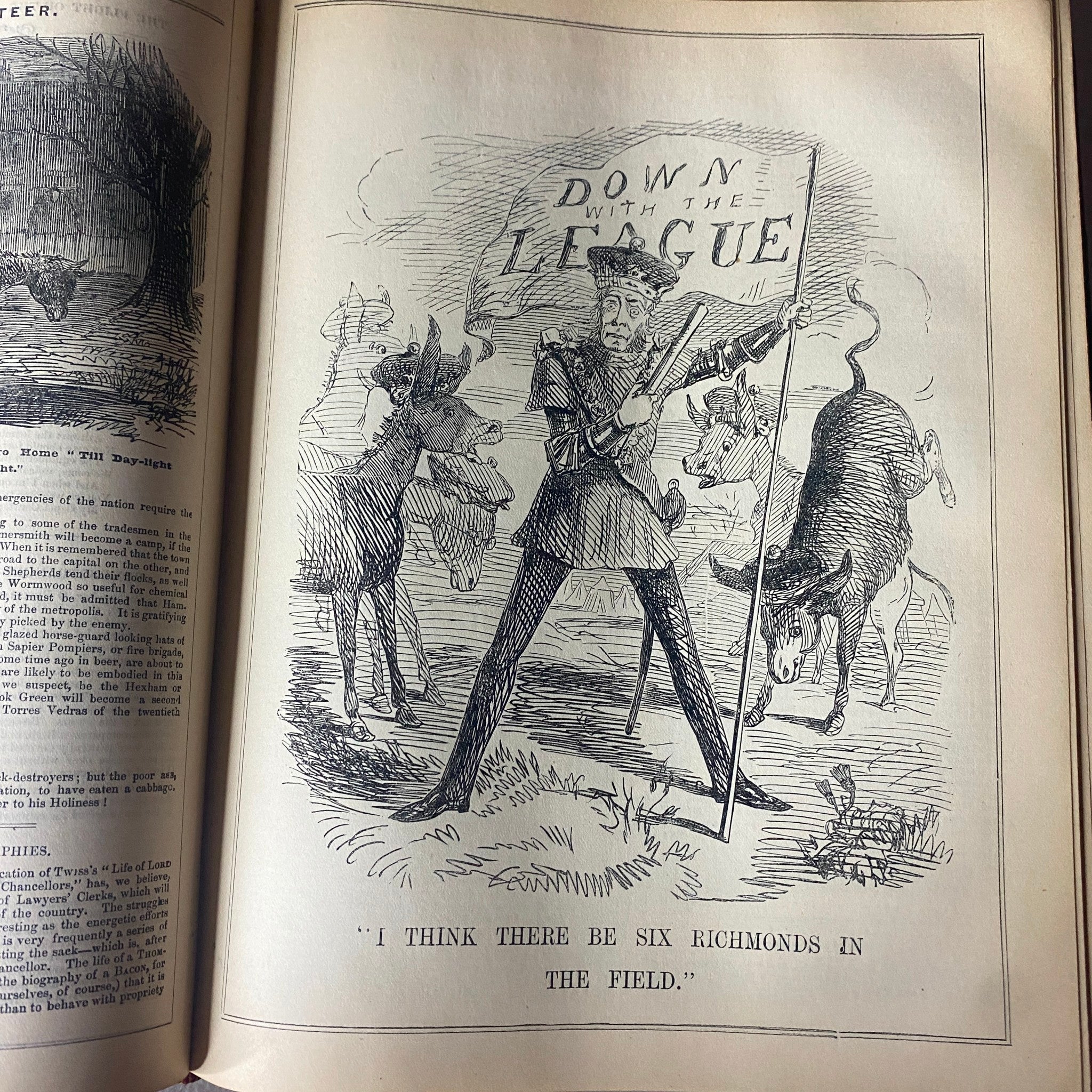 VTG 1845 - 1847 Complete January - December Bound Punch Magazine Volumes 9 - 12