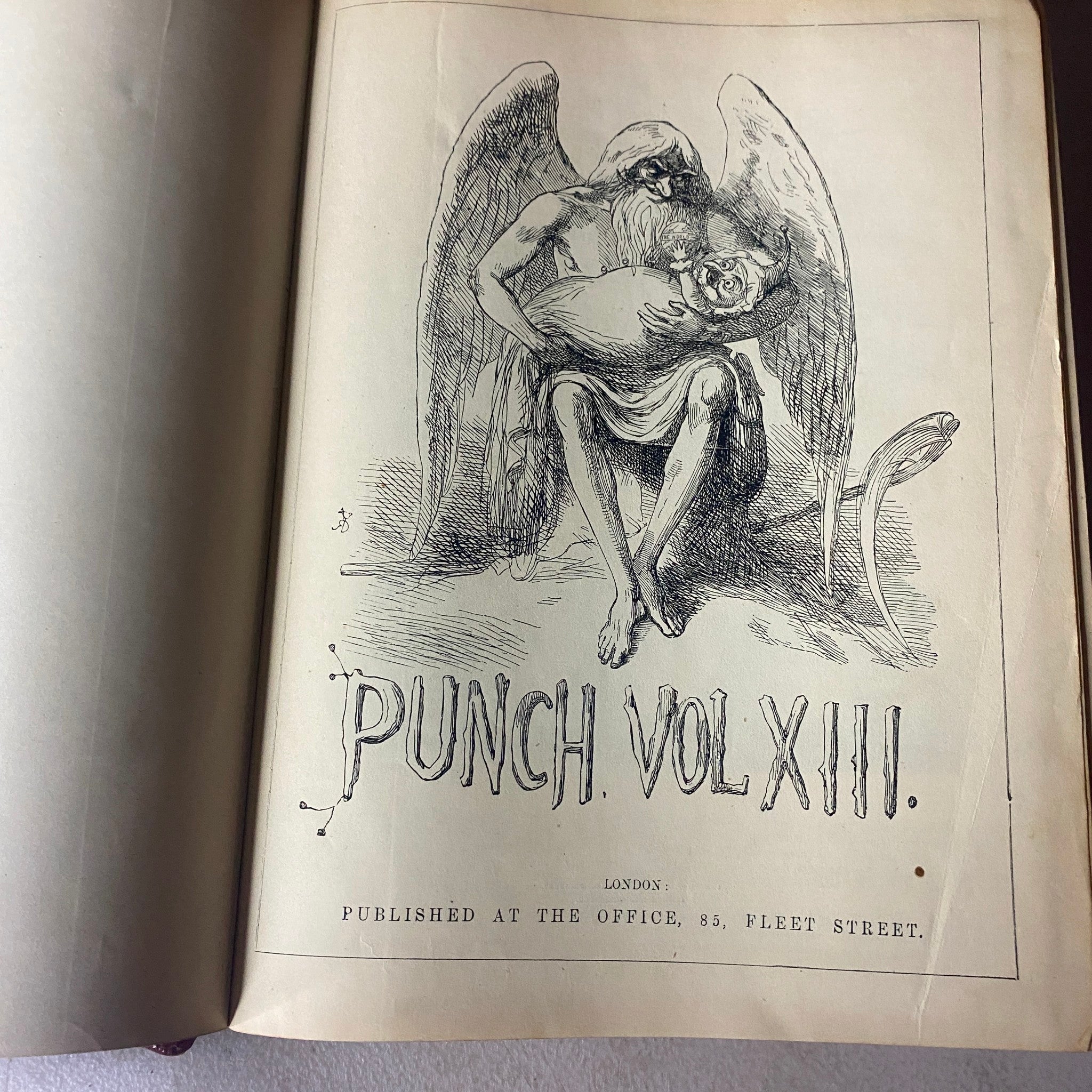 VTG 1847 - 1849 Complete January - December Bound Punch Magazine Volumes 13 - 16