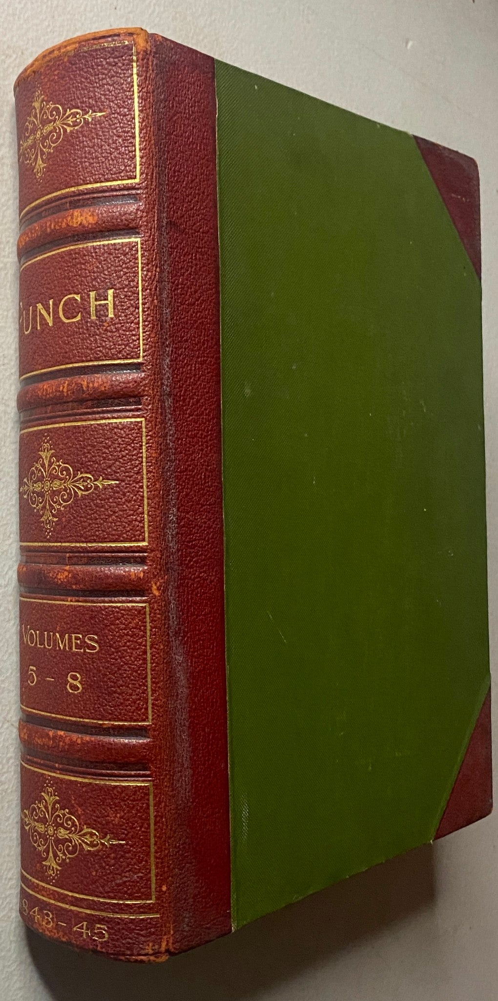 VTG 1843 - 1845 Complete January - December Bound Punch Magazine Volumes 5 - 8