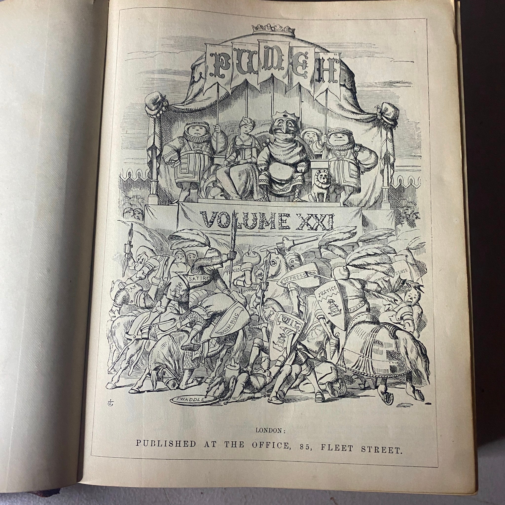 VTG 1851 - 1853 Complete January - December Bound Punch Magazine Volumes 21 - 24