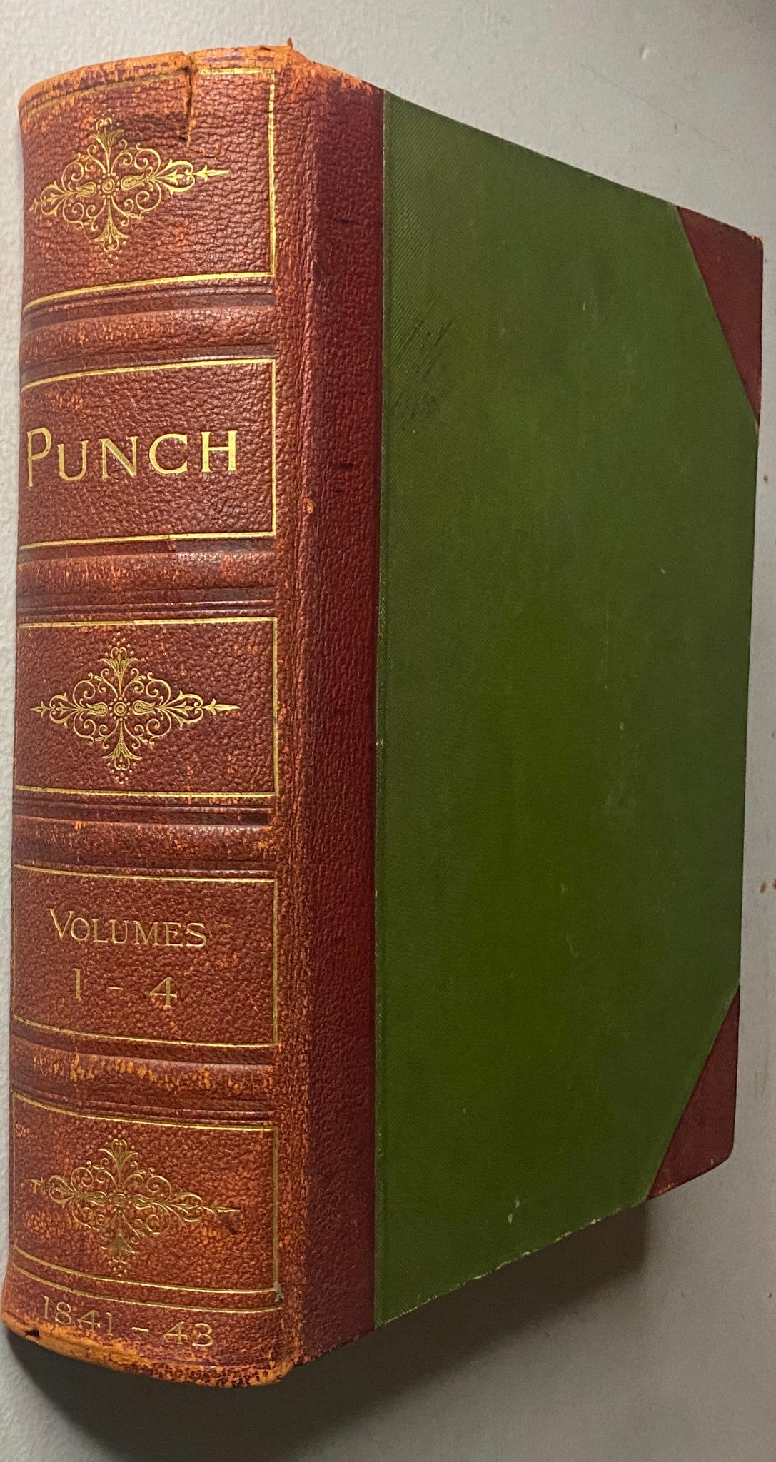 VTG 1841 - 1843 Complete January - December Bound Punch Magazine Volumes 1 - 4