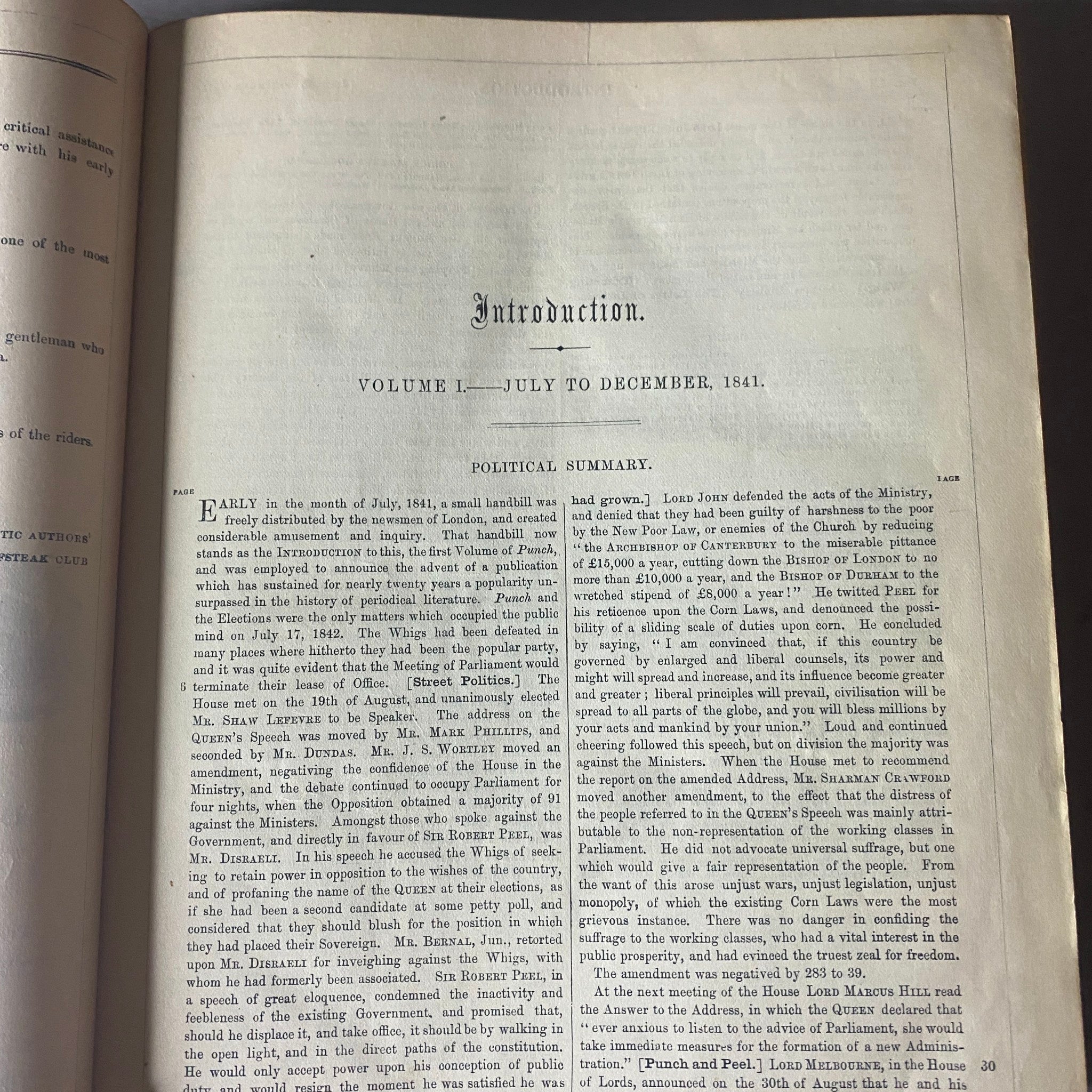 VTG 1841 - 1843 Complete January - December Bound Punch Magazine Volumes 1 - 4