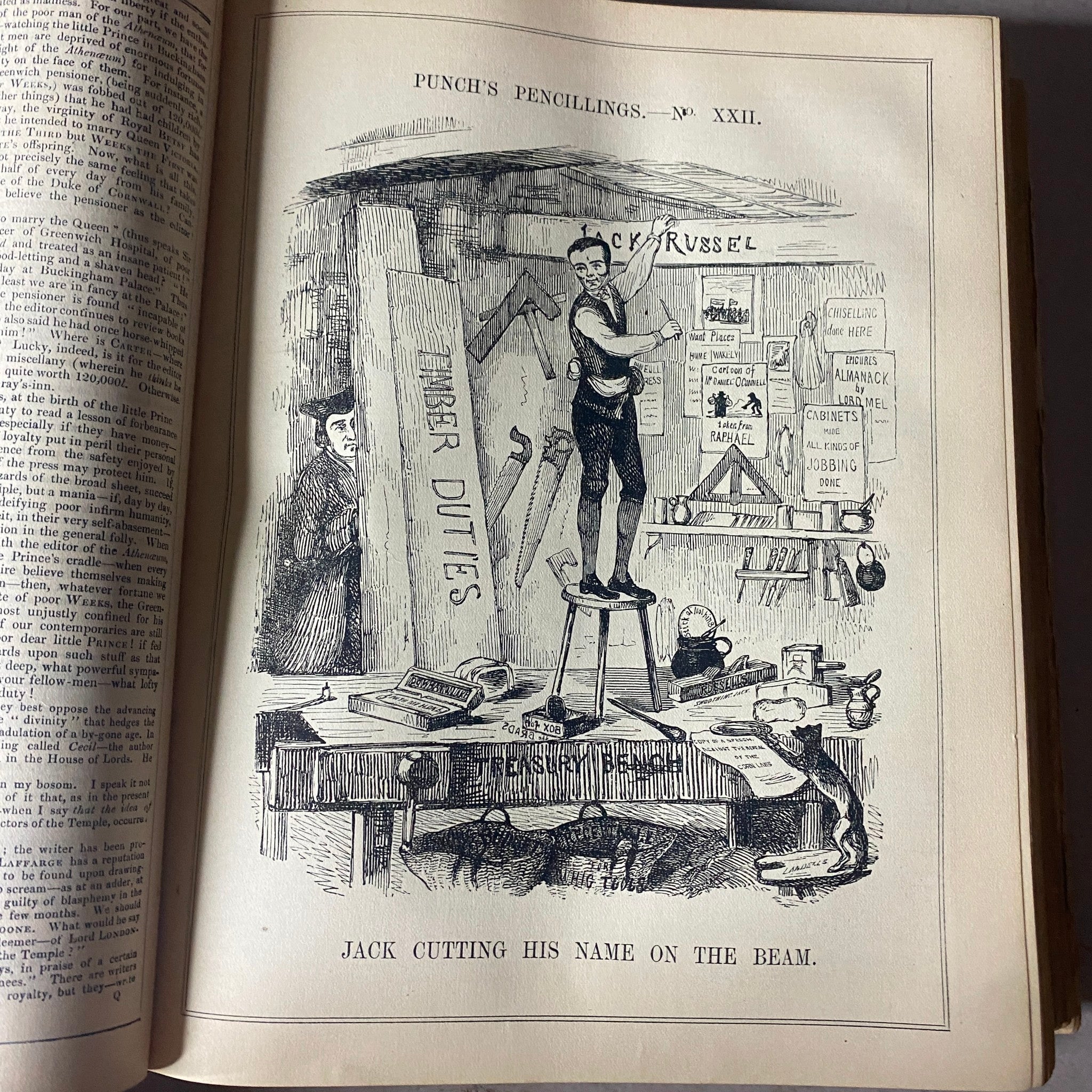 VTG 1841 - 1843 Complete January - December Bound Punch Magazine Volumes 1 - 4