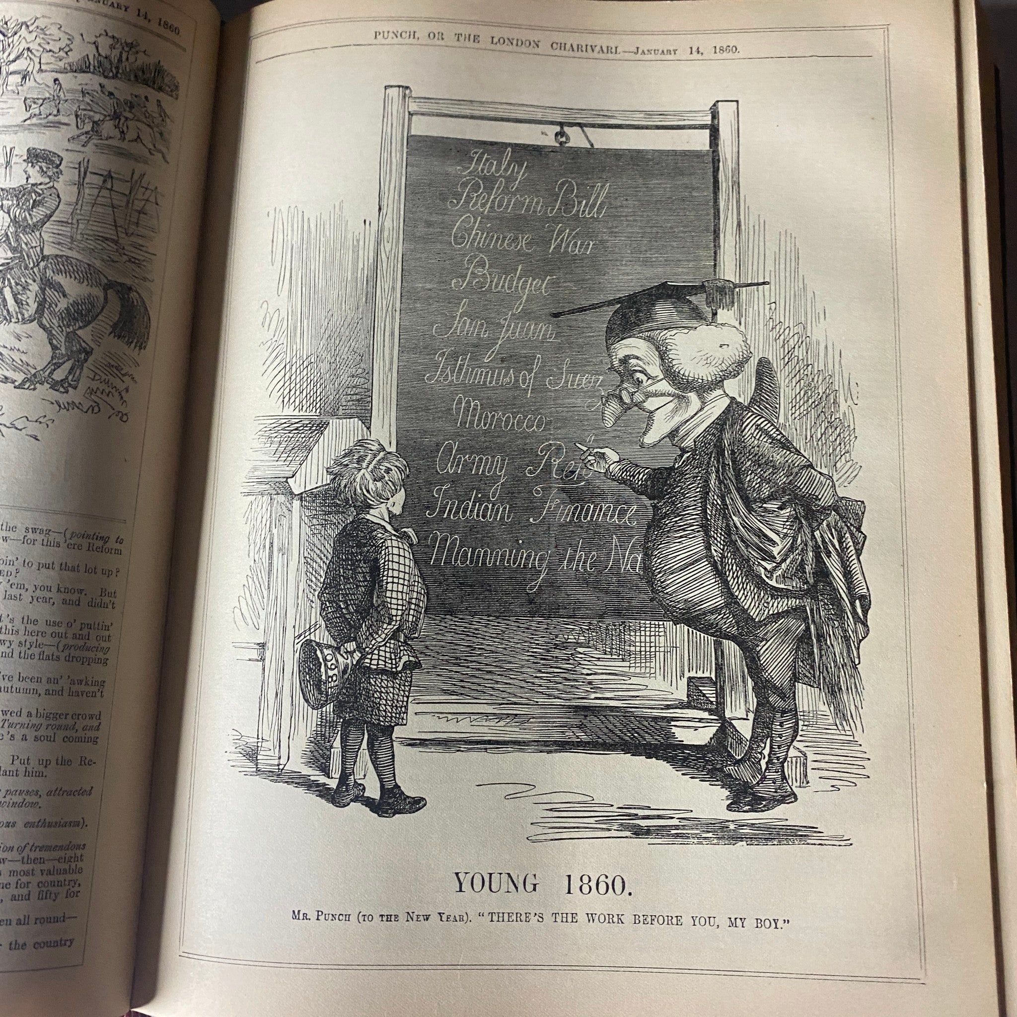 VTG 1859 - 1861 Complete January - December Bound Punch Magazine Volumes 37 - 40