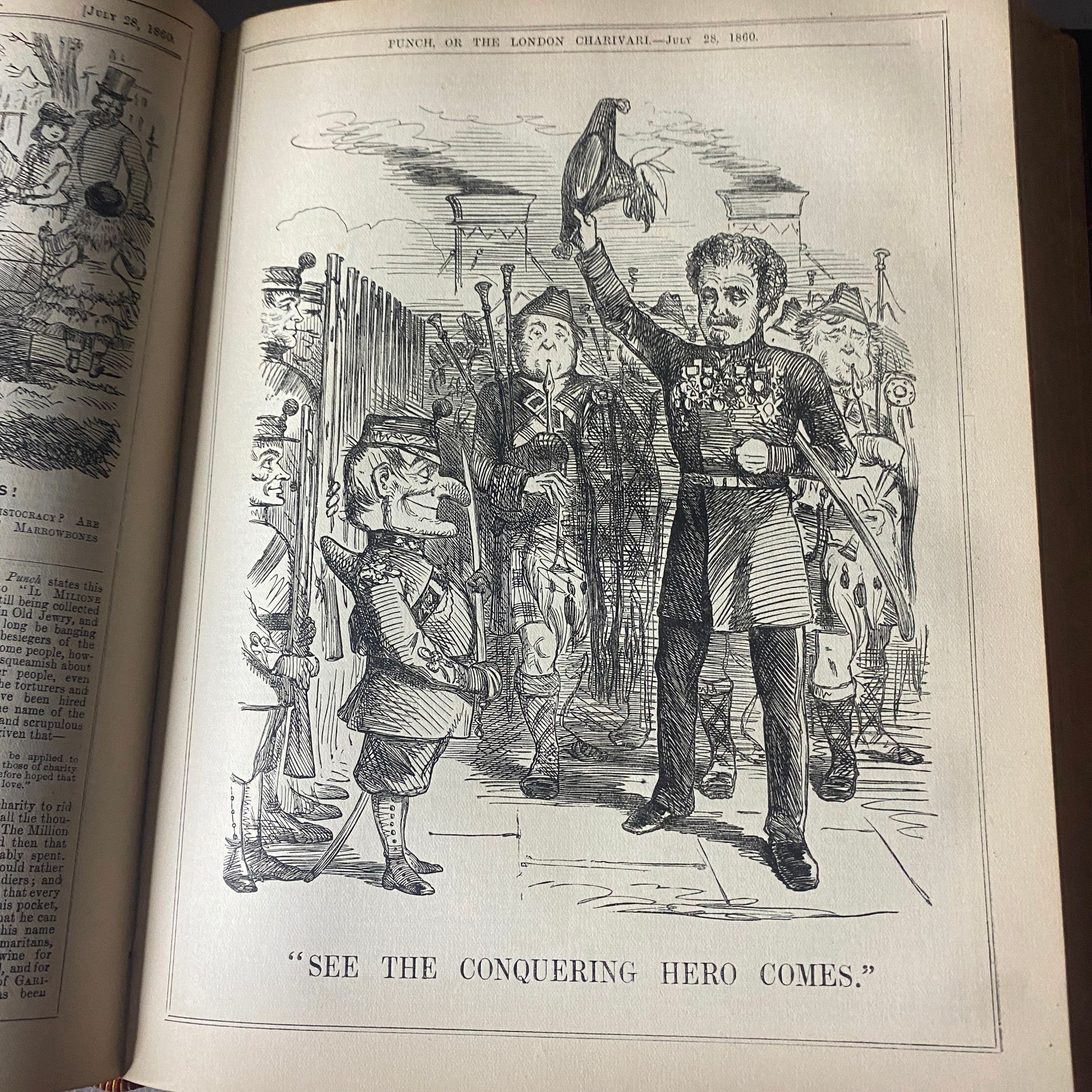 VTG 1859 - 1861 Complete January - December Bound Punch Magazine Volumes 37 - 40