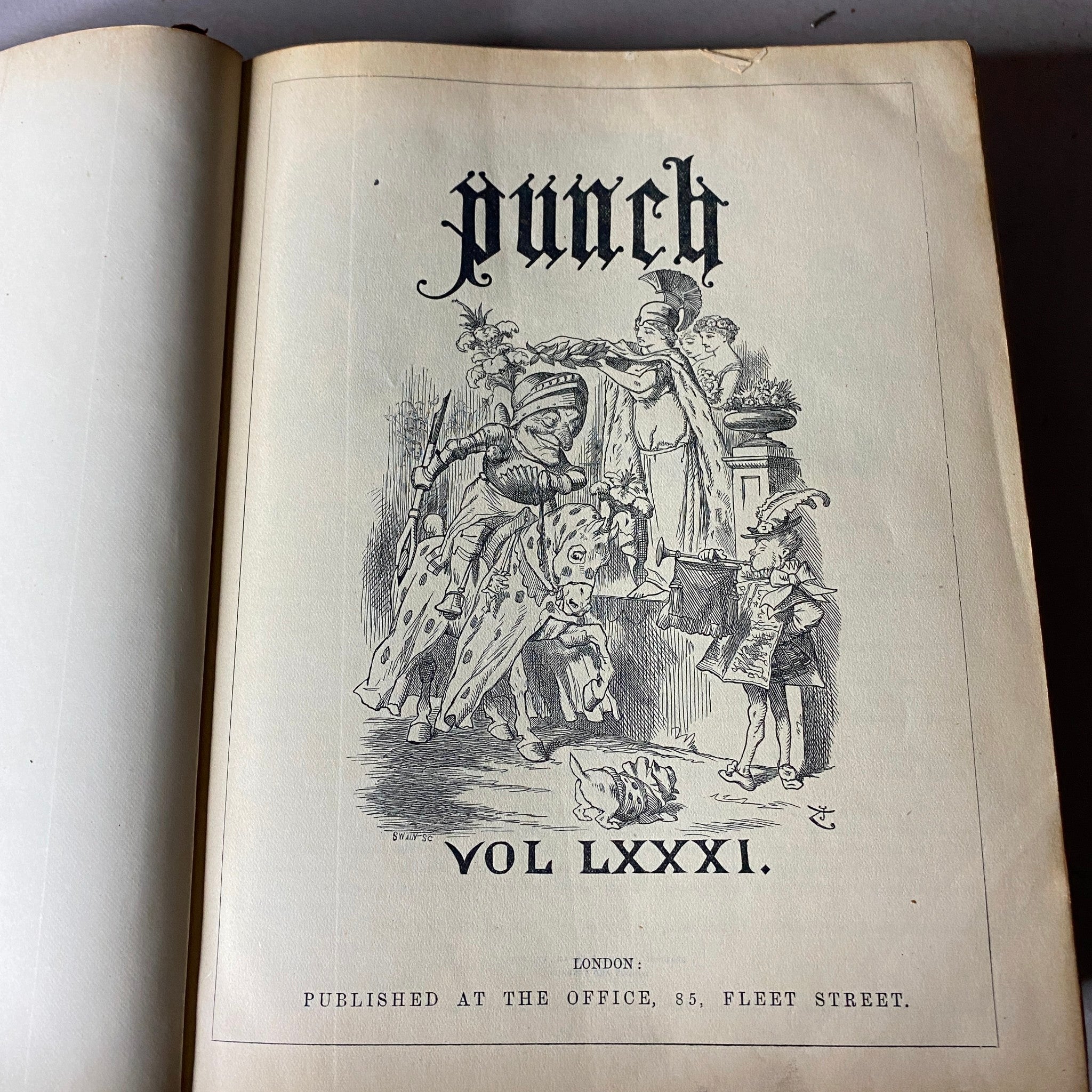 VTG 1881 - 1883 Complete January - December Bound Punch Magazine Volumes 81 - 84