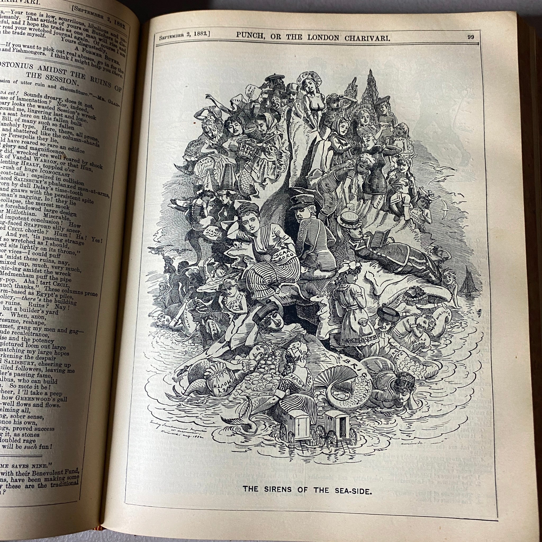 VTG 1881 - 1883 Complete January - December Bound Punch Magazine Volumes 81 - 84