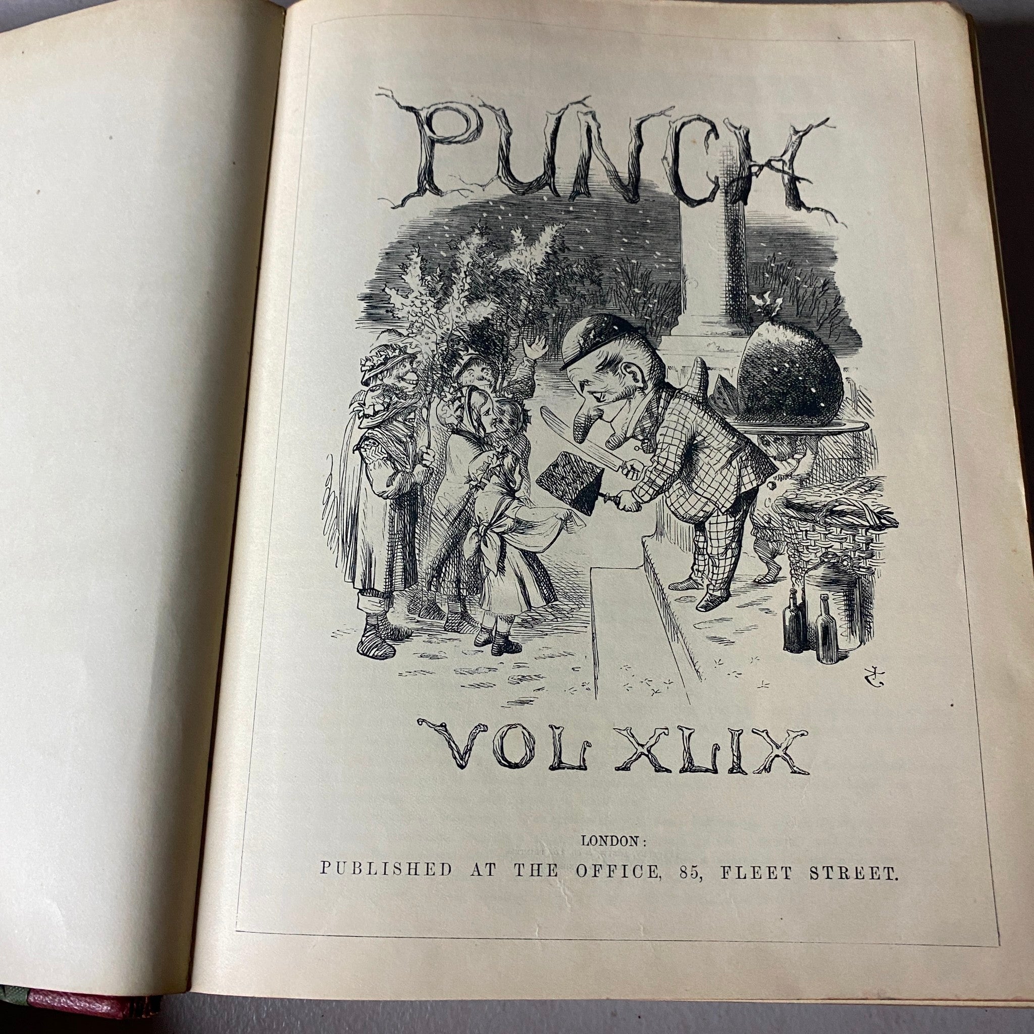 VTG 1865 - 1867 Complete January - December Bound Punch Magazine Volumes 49 - 52