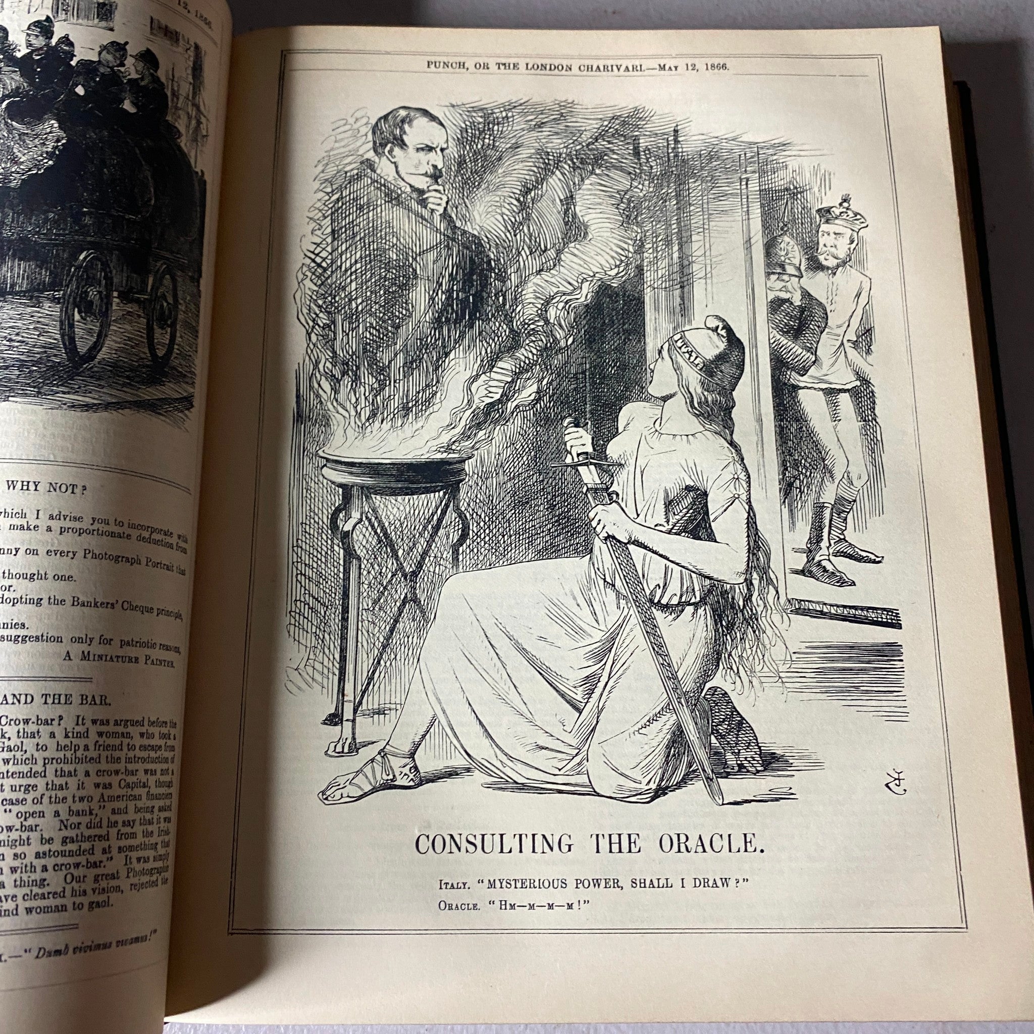 VTG 1865 - 1867 Complete January - December Bound Punch Magazine Volumes 49 - 52