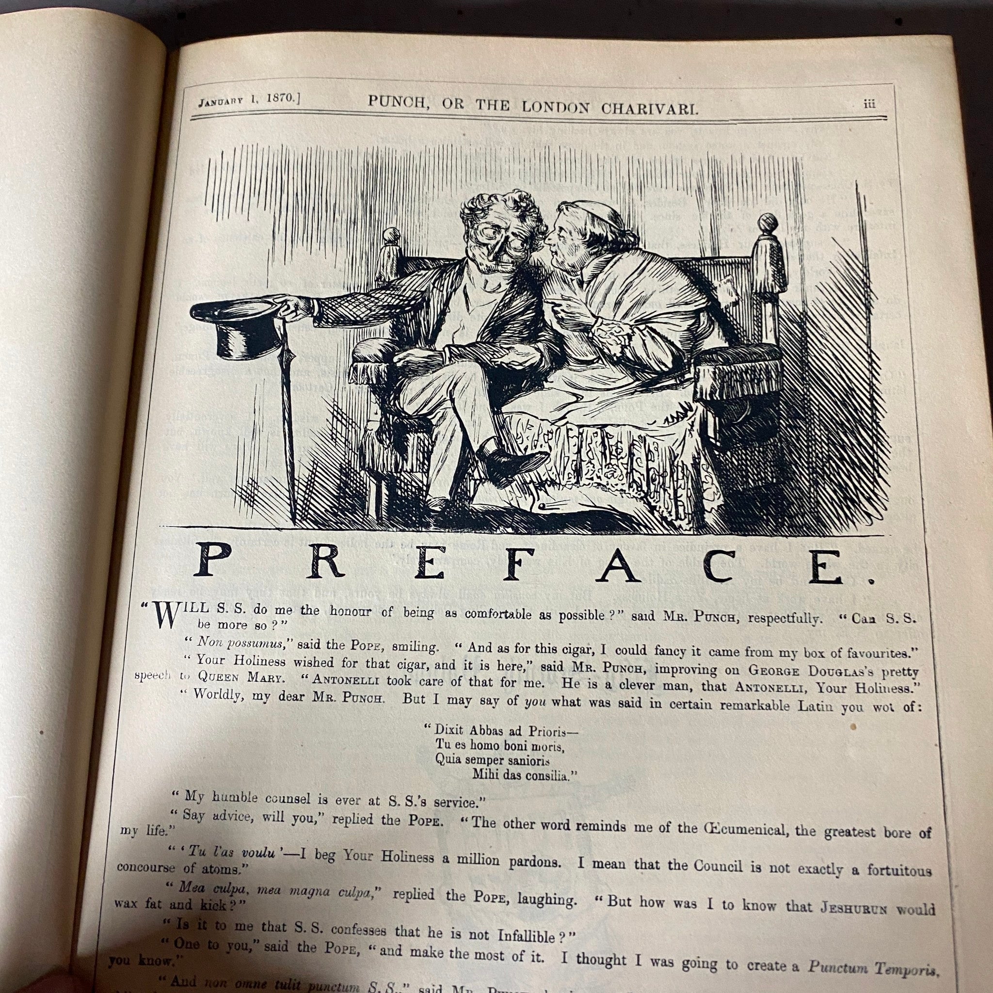 VTG 1869 - 1871 Complete January - December Bound Punch Magazine Volumes 57 - 60