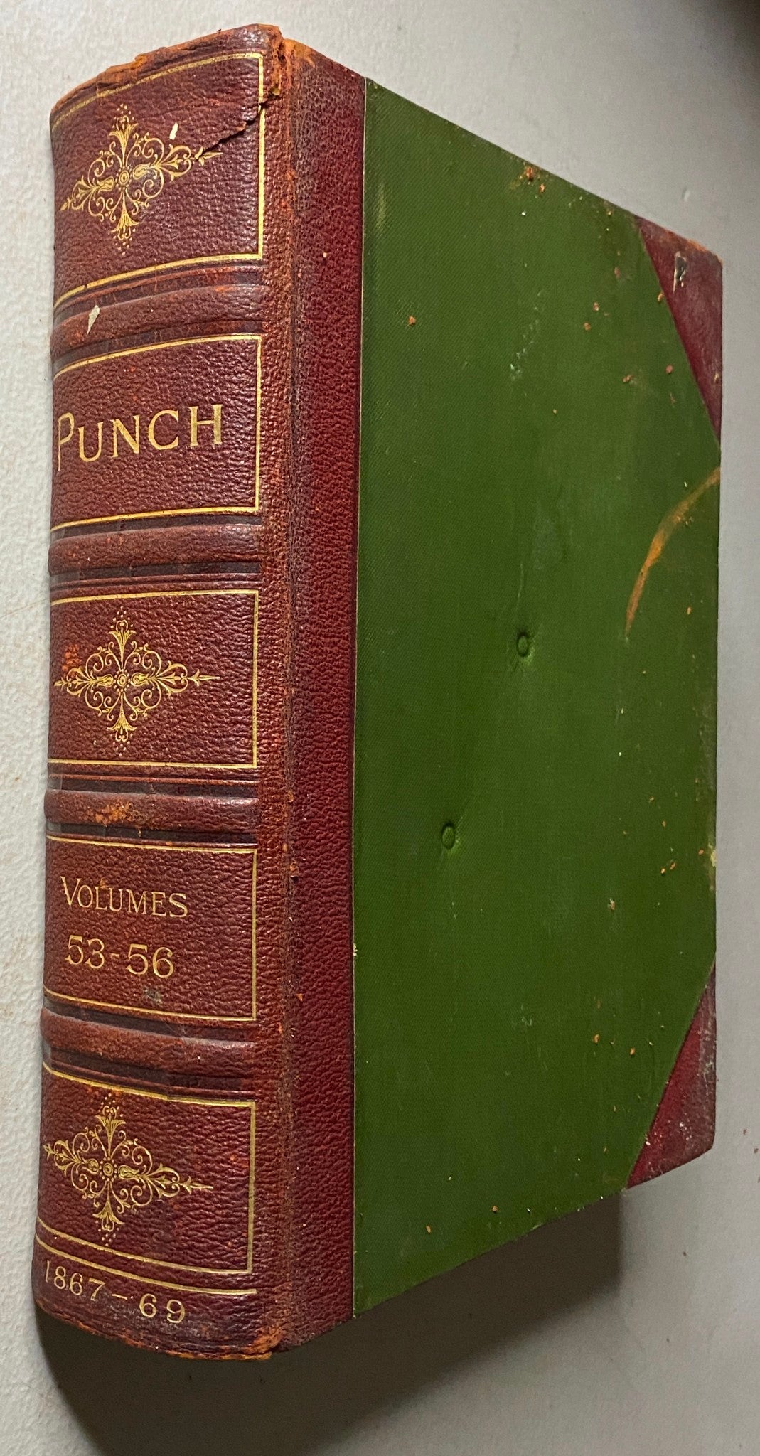 VTG 1867 - 1869 Complete January - December Bound Punch Magazine Volumes 53 - 56