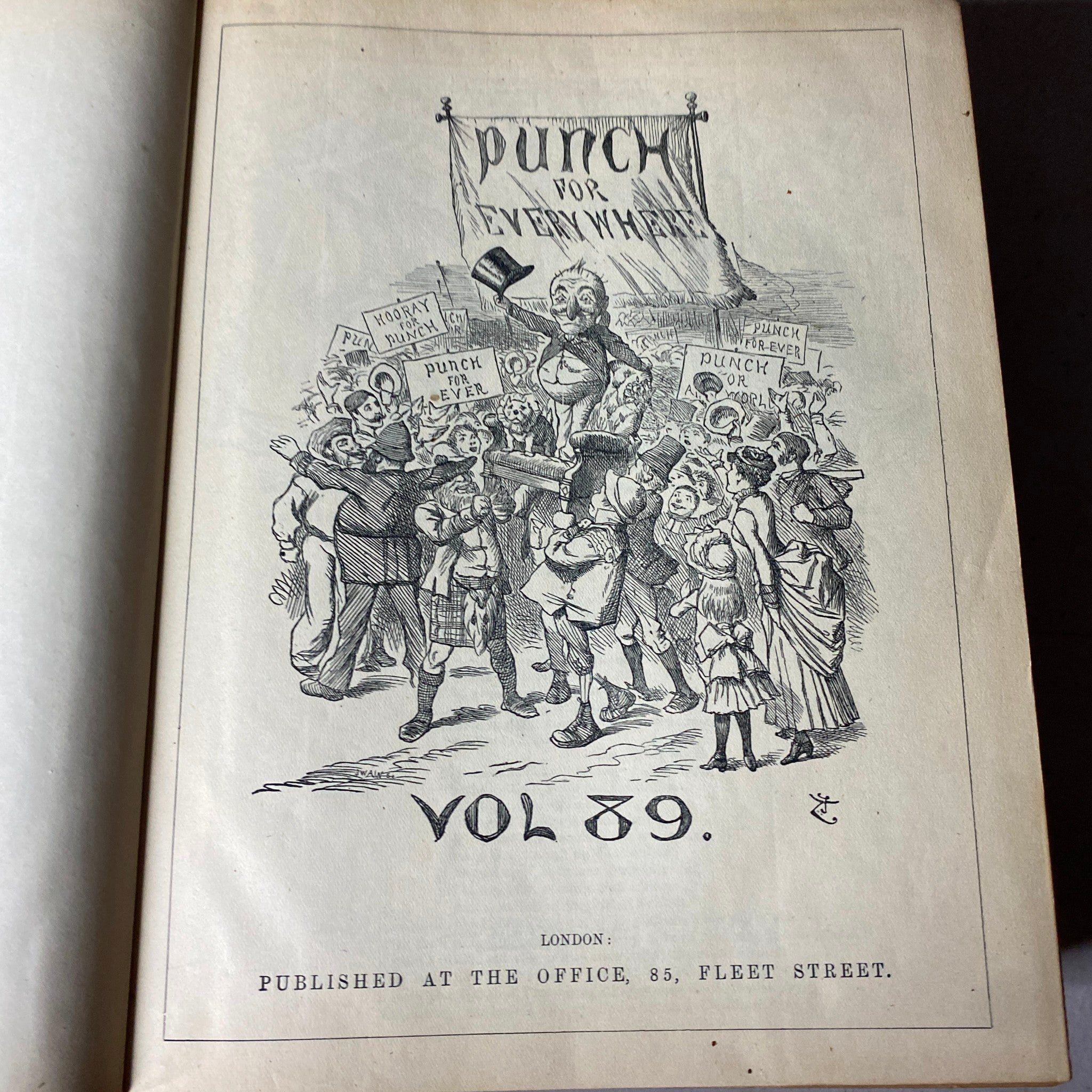 VTG 1885 - 1887 Complete January - December Bound Punch Magazine GD Interior