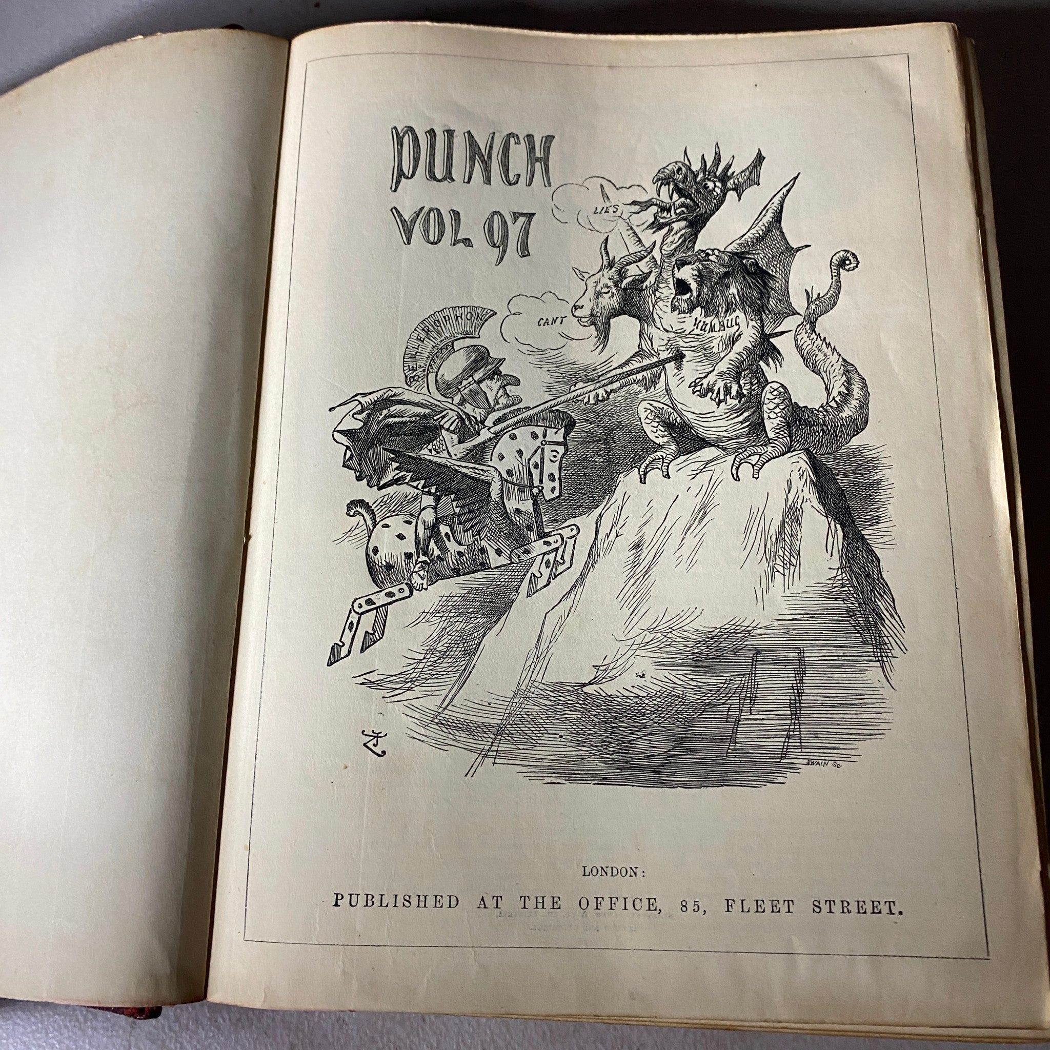 VTG 1889 - 1891 Complete January - December Bound Punch Magazine GD Interior