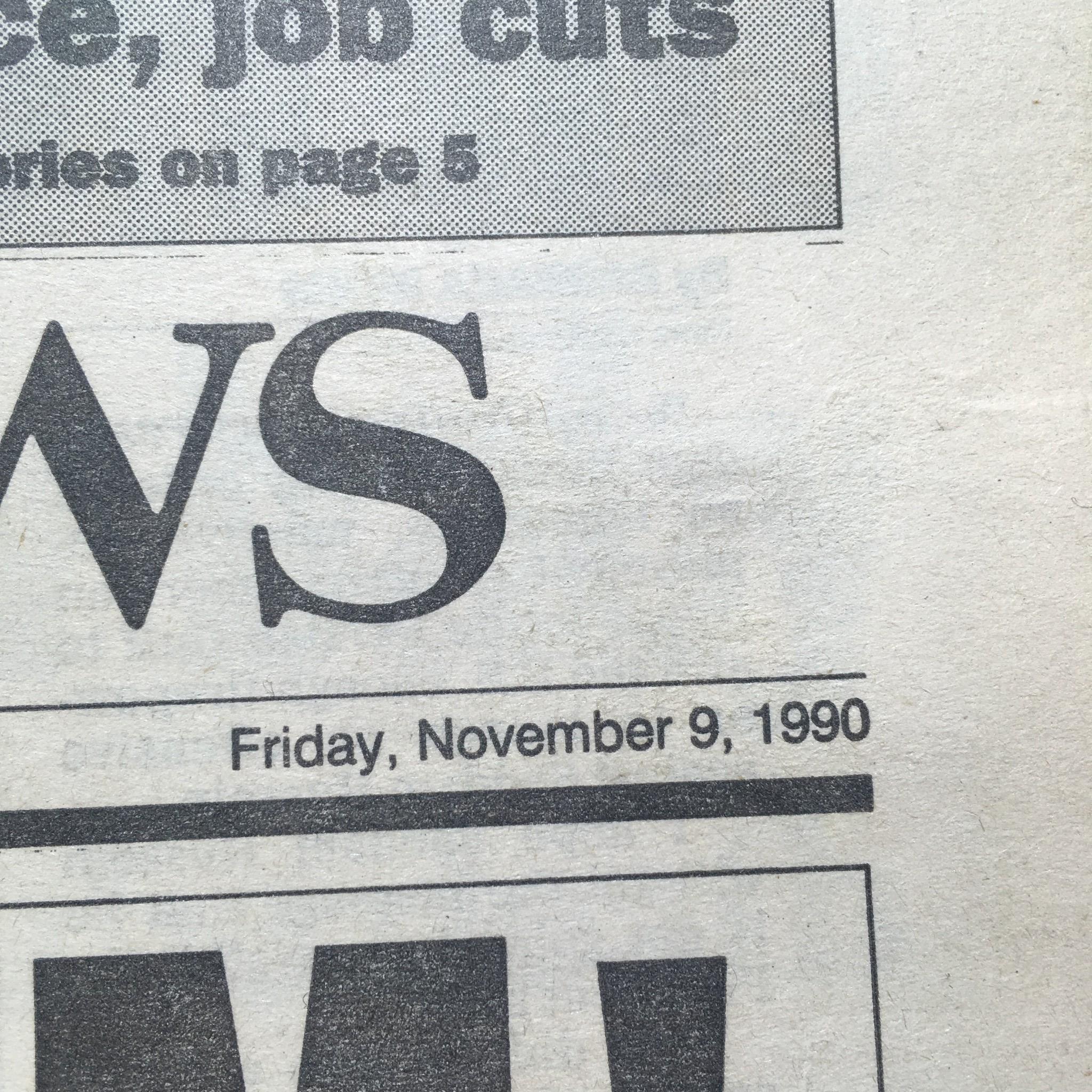 NY Daily News:Nov 9 1990, Saddam Hussein! Pres Bush Ups the Mideast, New Buildup