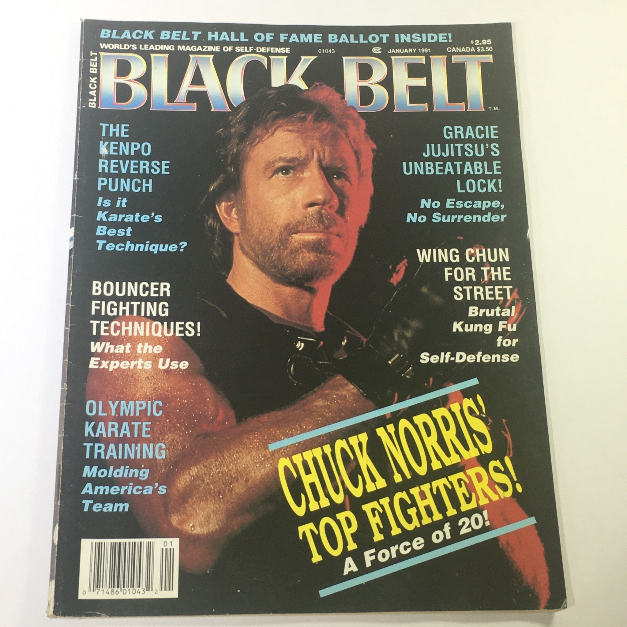 Black Belt Magazine January 1991 - Chuck Norris / Wing Chun Brutal Kung Fu