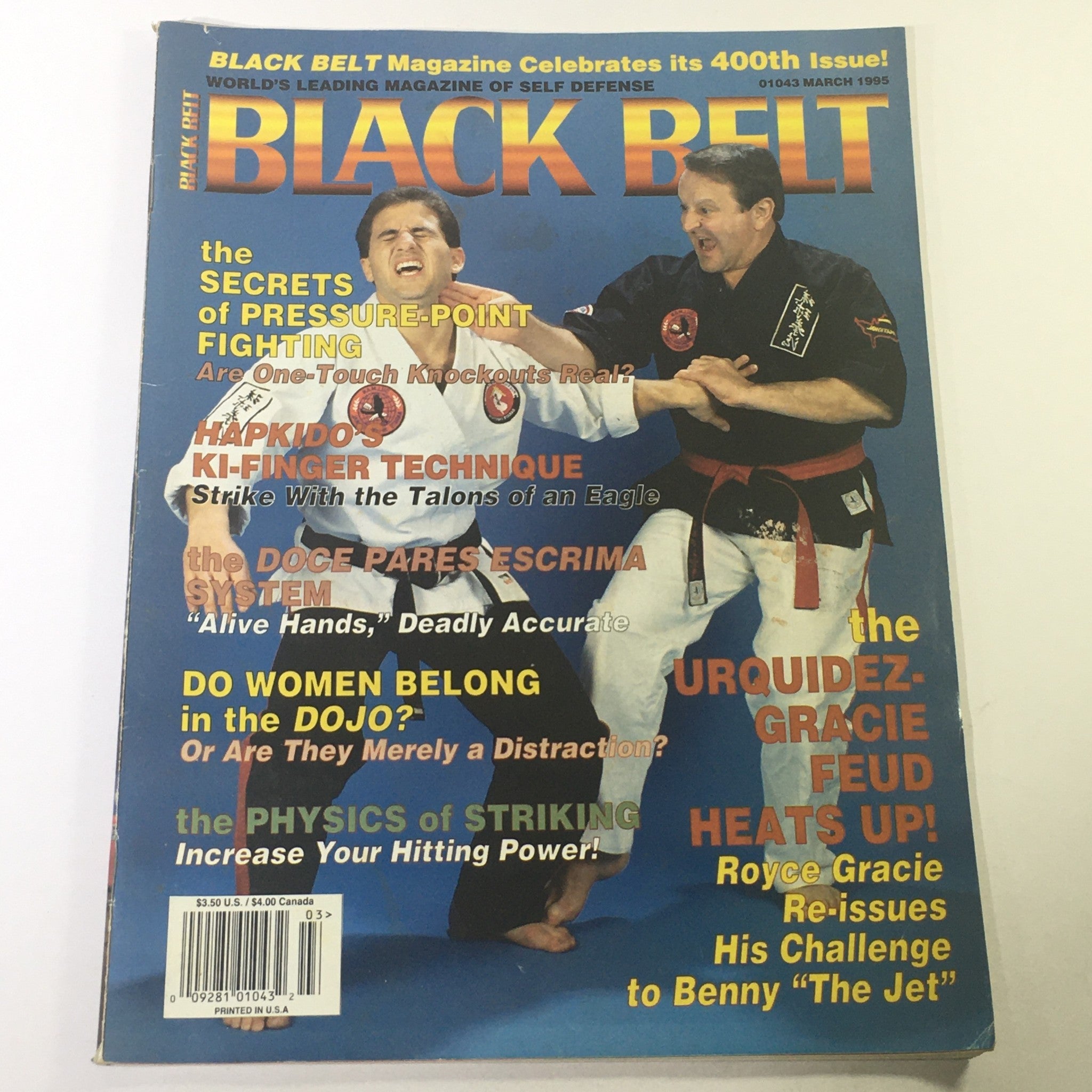 Black Belt Magazine March 1995 - The Benny Urquidez & Royce Gracie Feud Heats Up