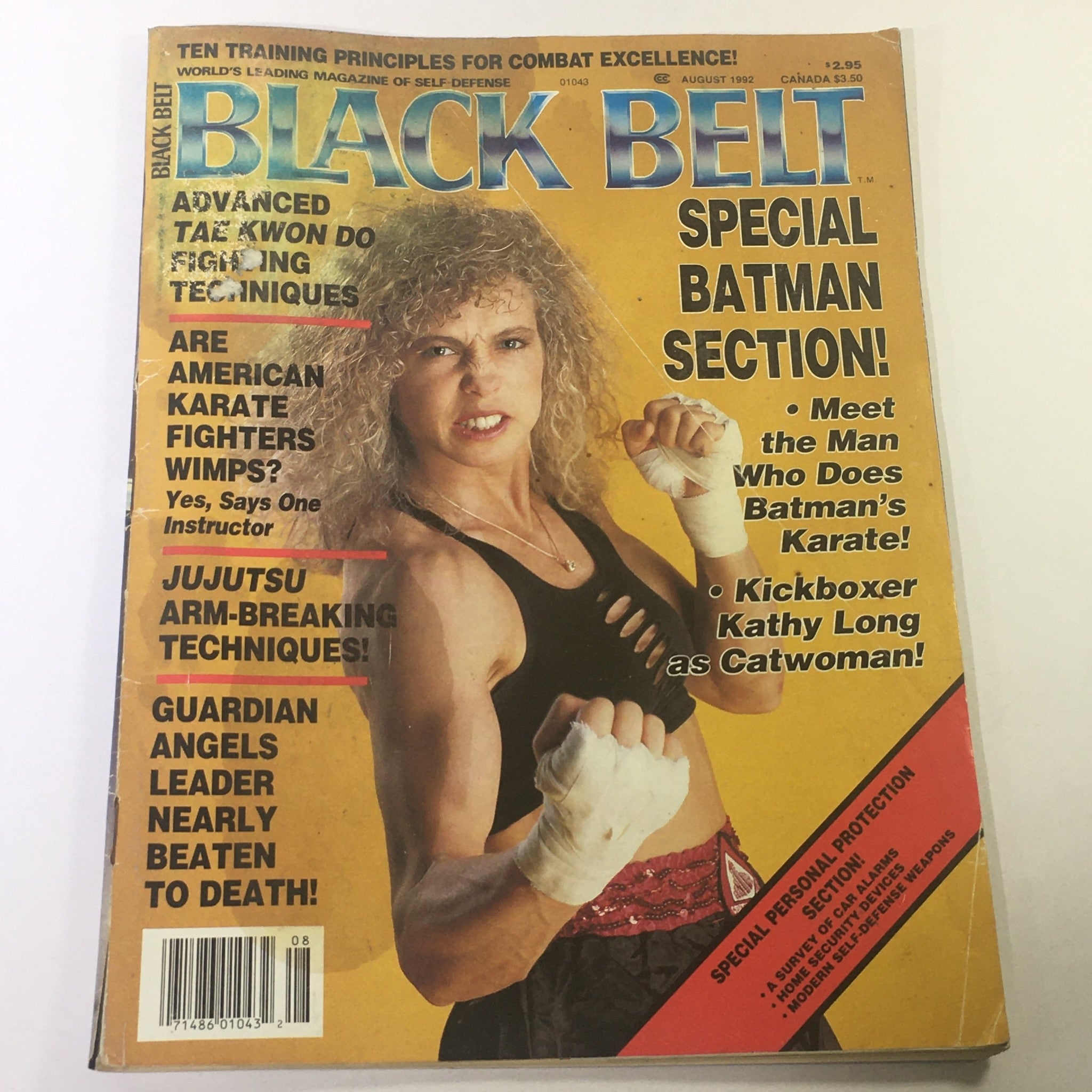 Black Belt Magazine August 1992 - Kickboxer Kathy Long / Jujutsu Techniques