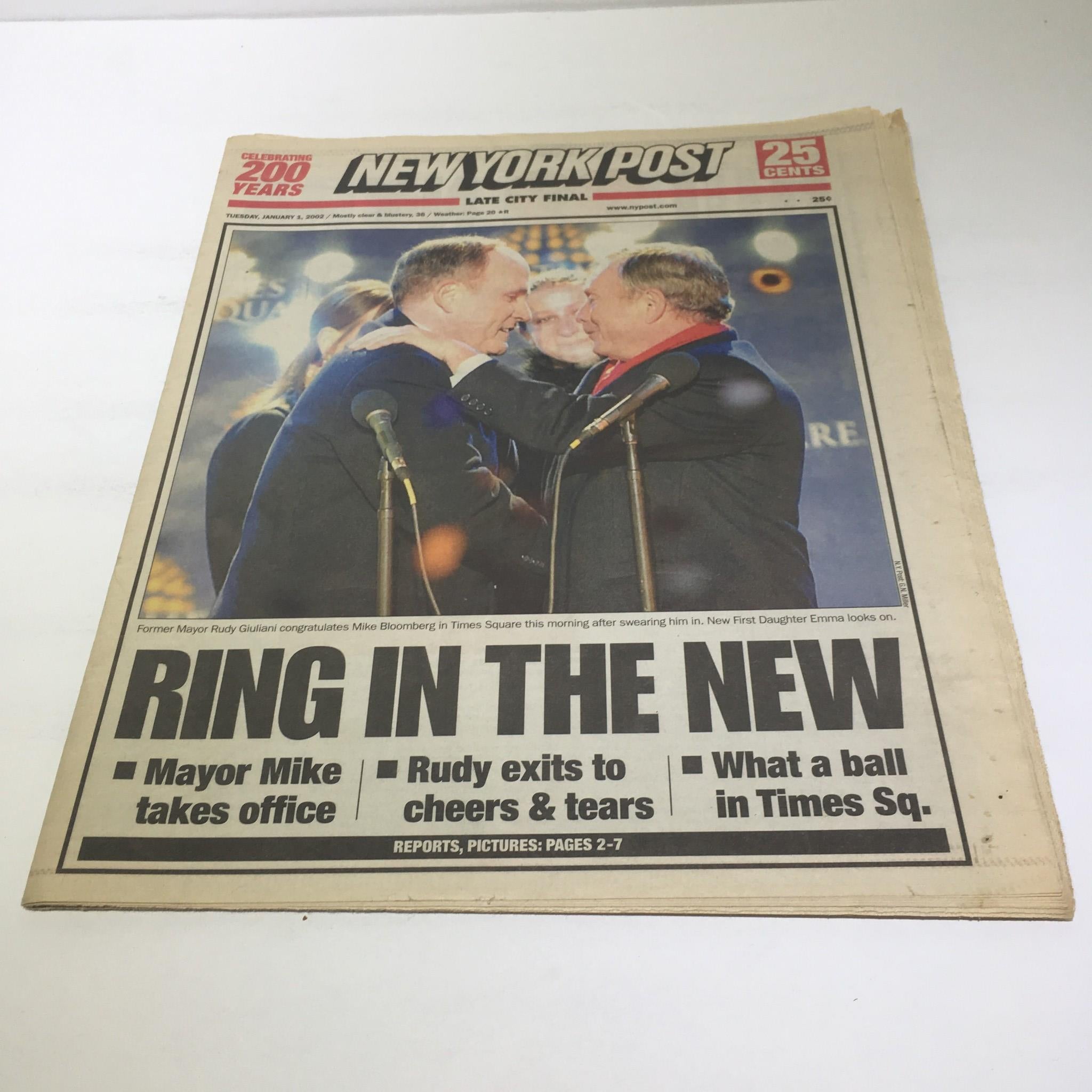 New York Post: Jan 1 2002, Ring in the New