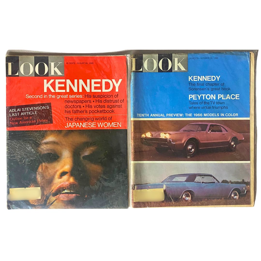 Lot of 5 VTG Look Magazine 1965 John F. Kennedy, Jackie Kennedy