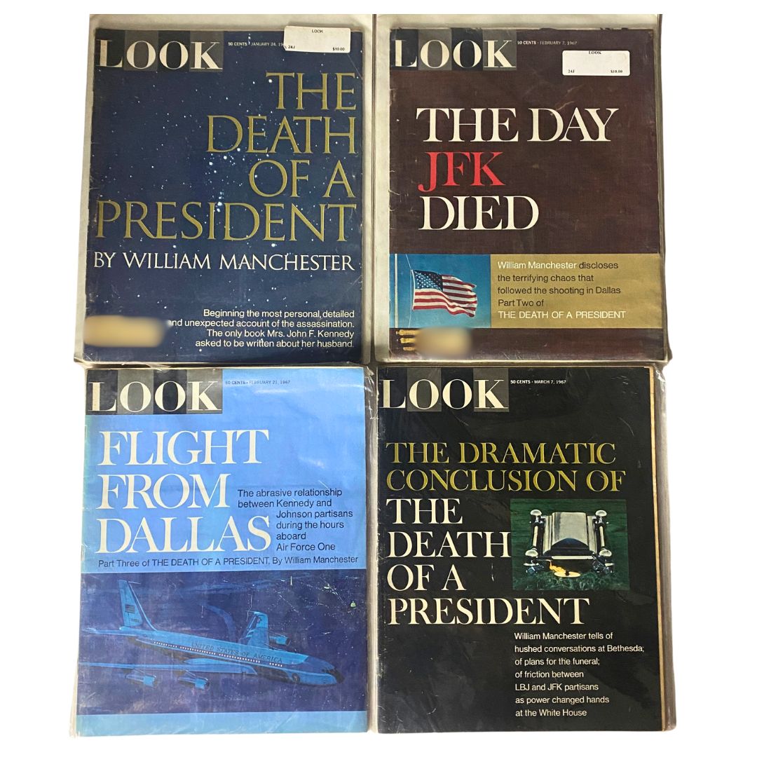 Lot of 4 VTG Look Magazine 1967 The Death of John F. Kennedy