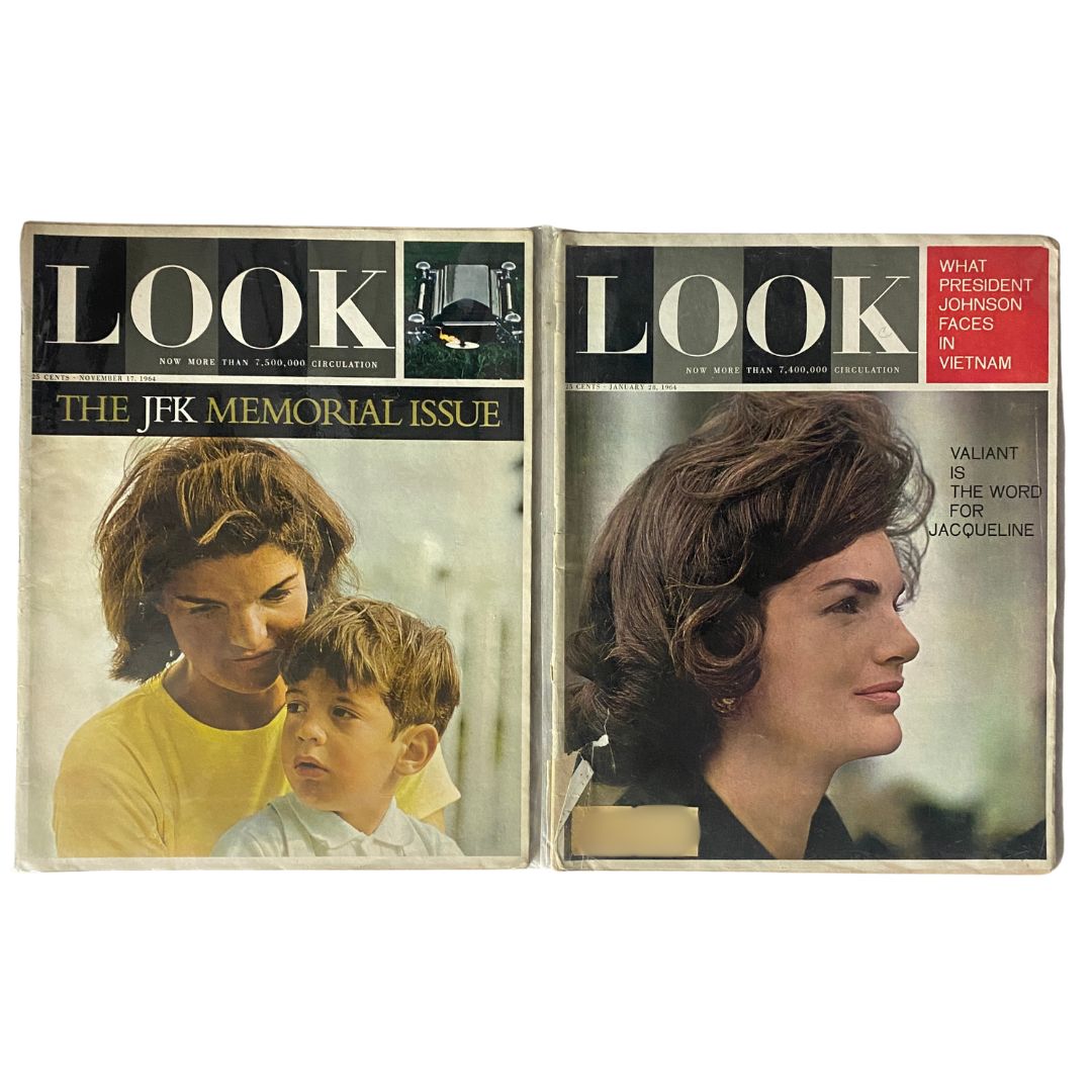 Lot of 5 VTG Look Magazine 1964 1967 Jacqueline Kennedy & The JFK Memorial Issue