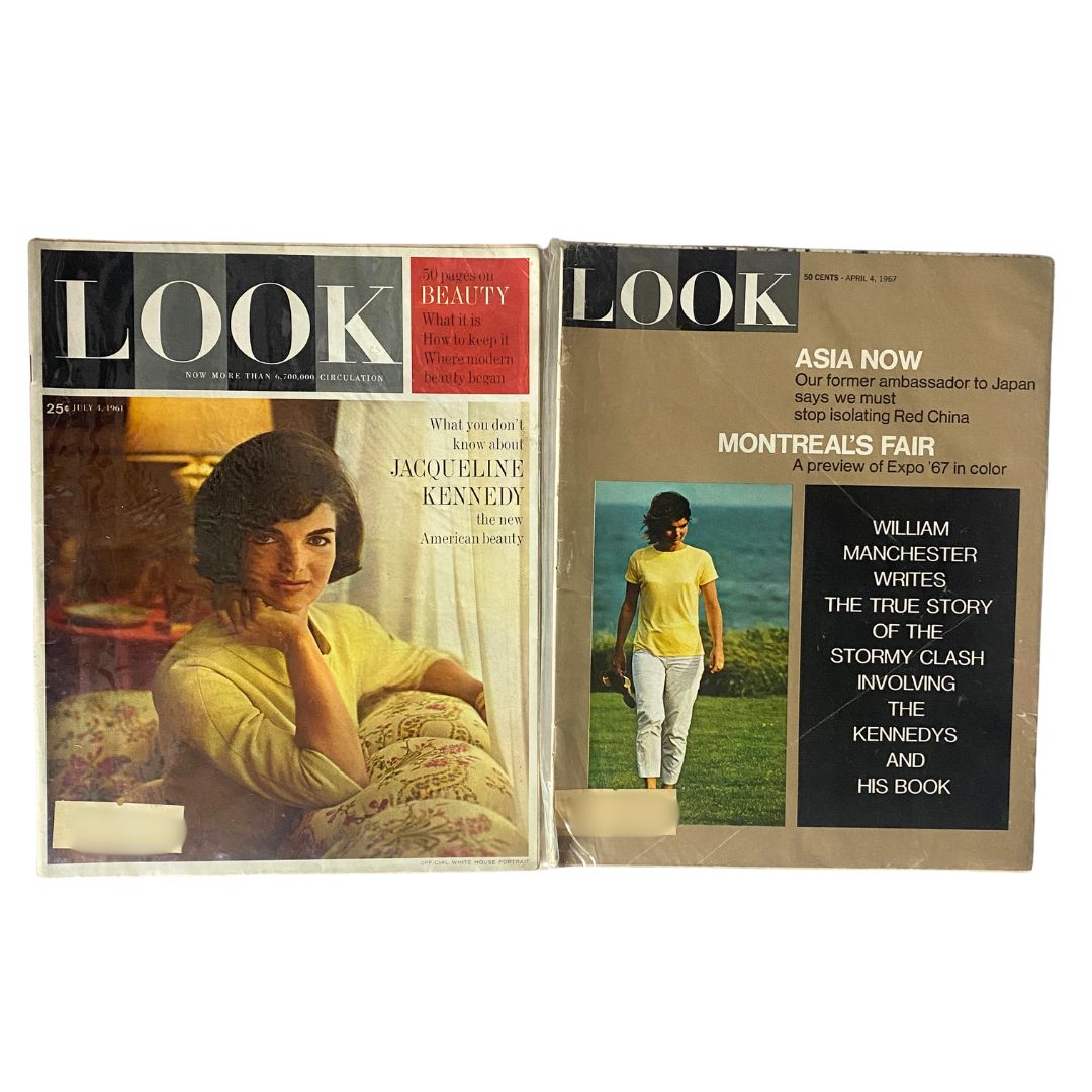 Lot of 5 VTG Look Magazine 1964 1967 Jacqueline Kennedy & The JFK Memorial Issue